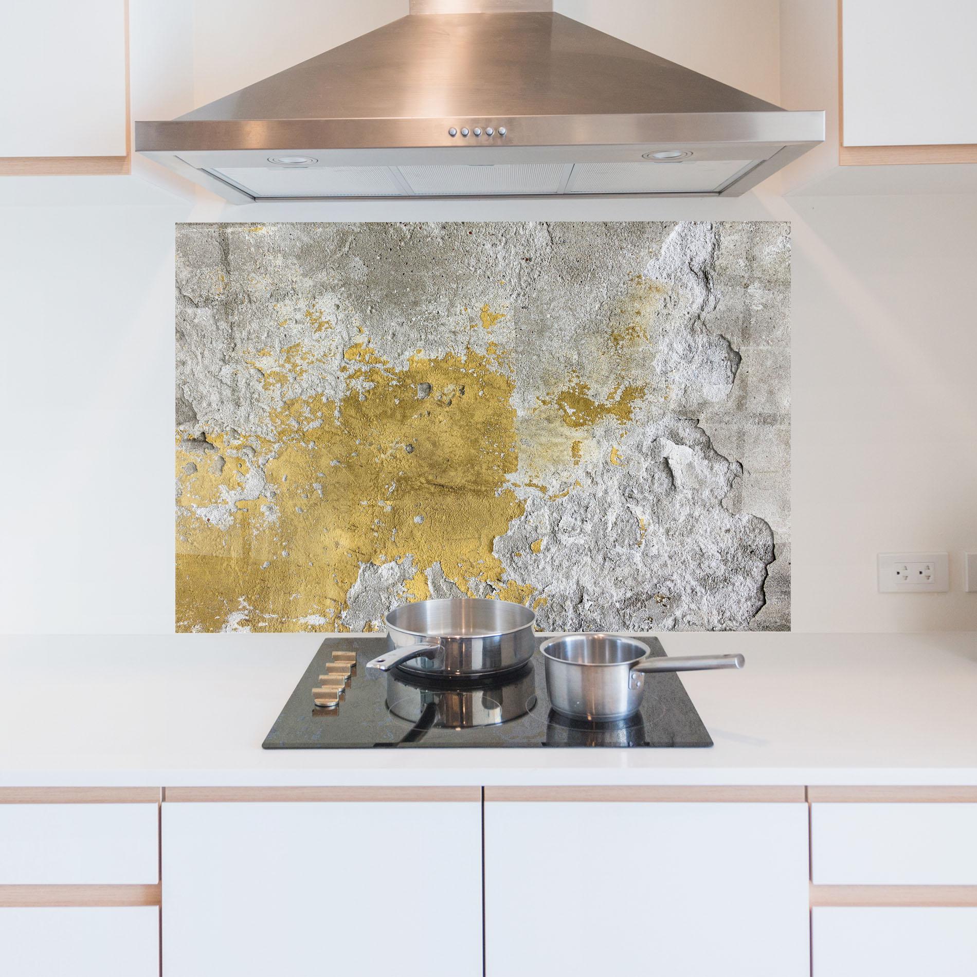 Panou Sticla Bucatarie Yellowish Ciment mockup 5