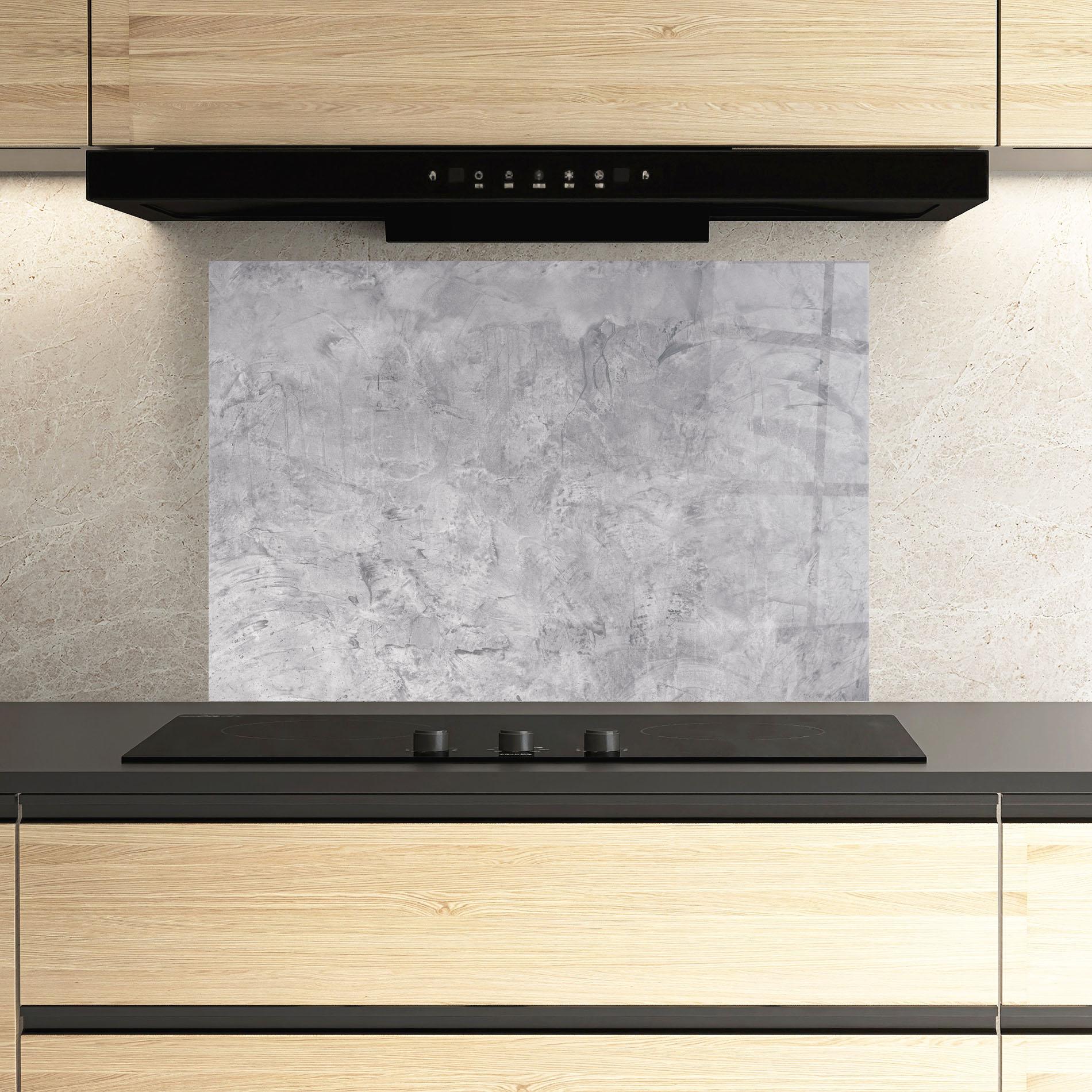 Panou Sticla Bucatarie Abstract Grey Wall mockup 3