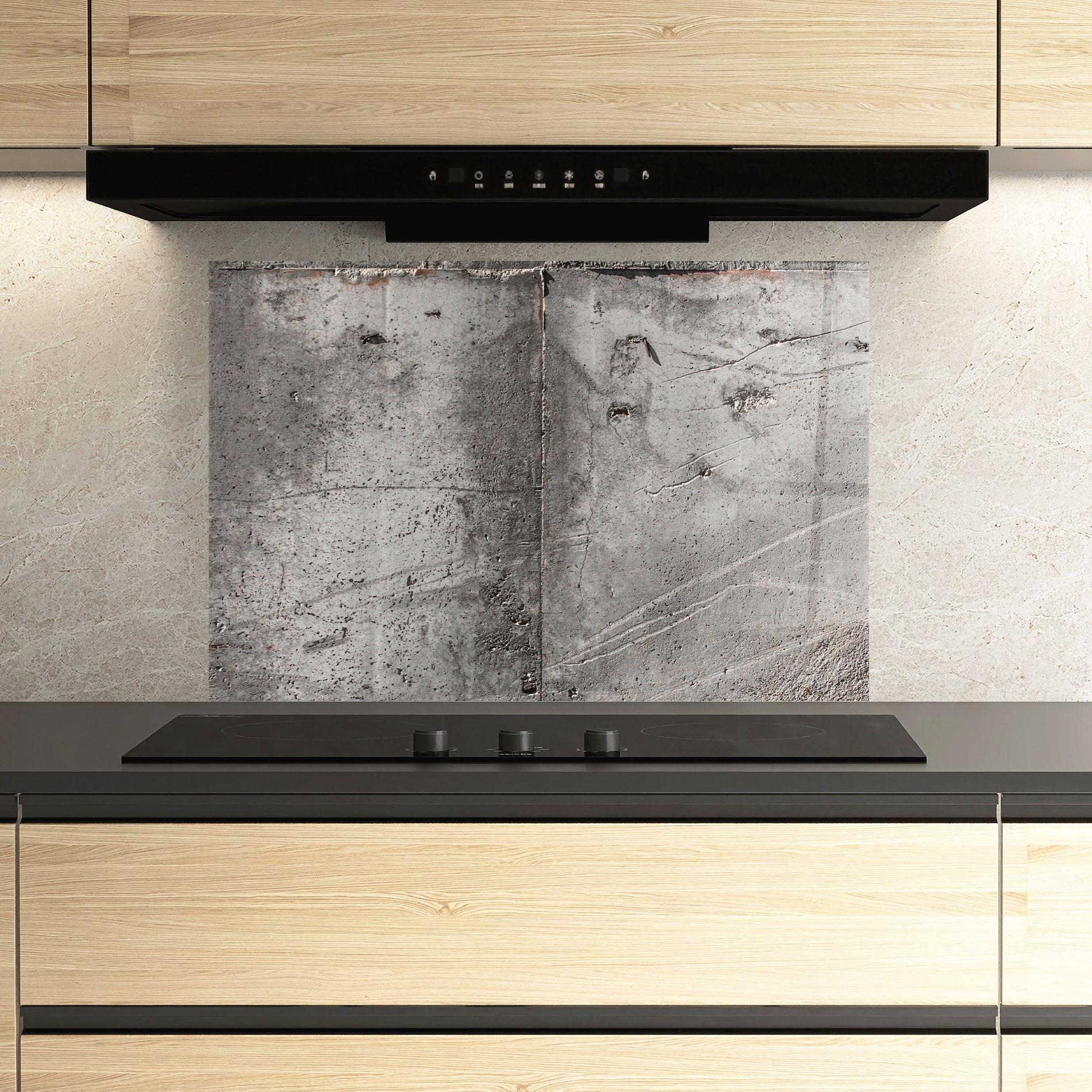 Panou Sticla Bucatarie Brown Ciment mockup 3