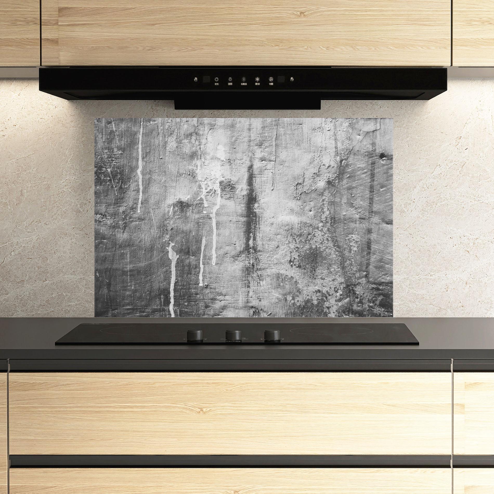 Panou Sticla Bucatarie Cement Architecture mockup 3