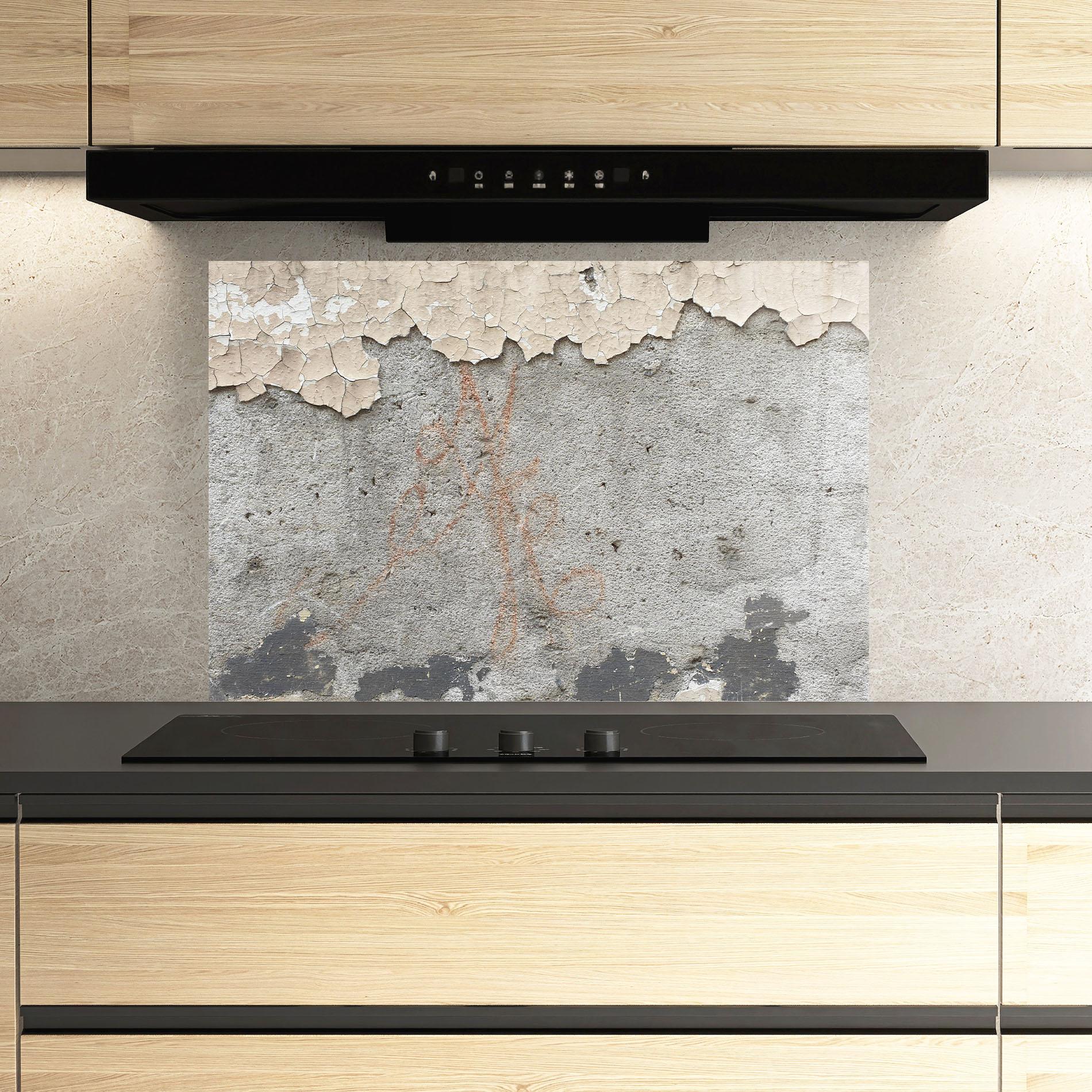 Panou Sticla Bucatarie Old Rusty Ciment mockup 3