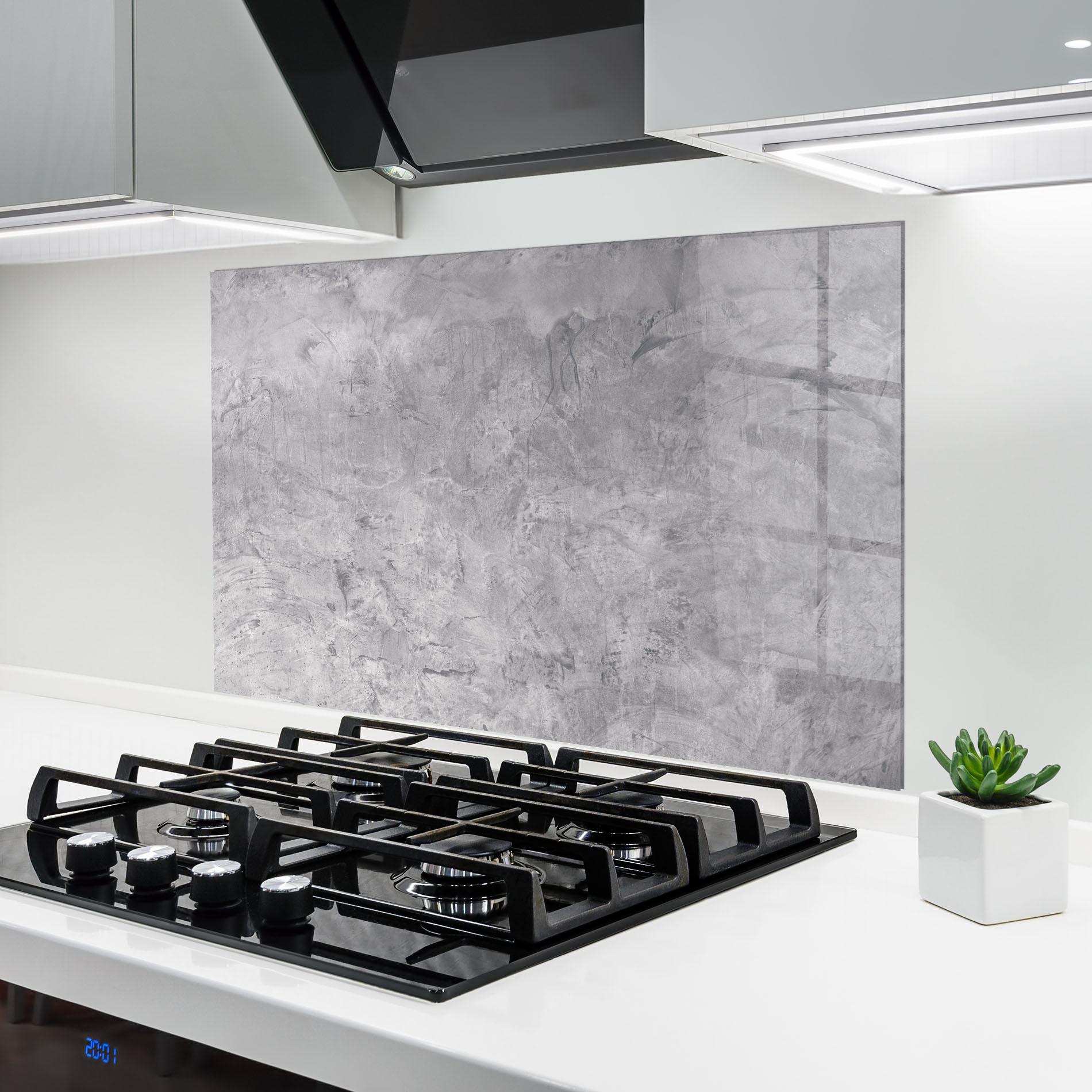 Panou Sticla Bucatarie Abstract Grey Wall mockup 6