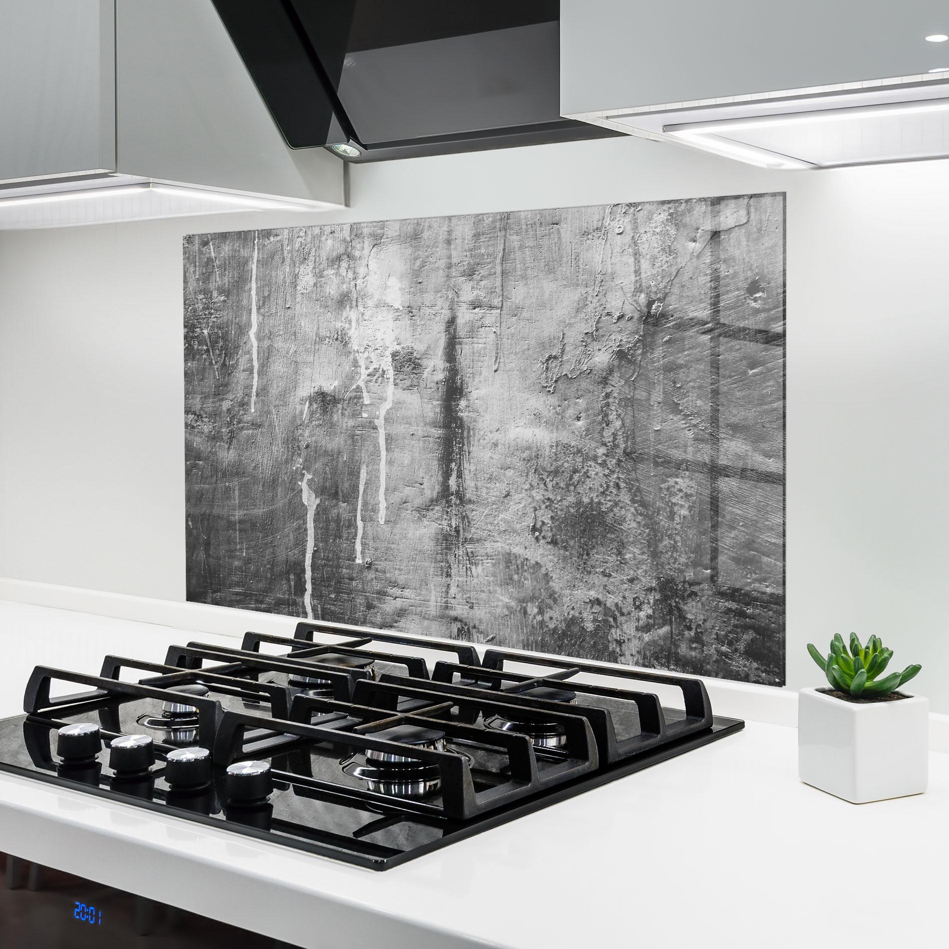 Panou Sticla Bucatarie Cement Architecture mockup 6