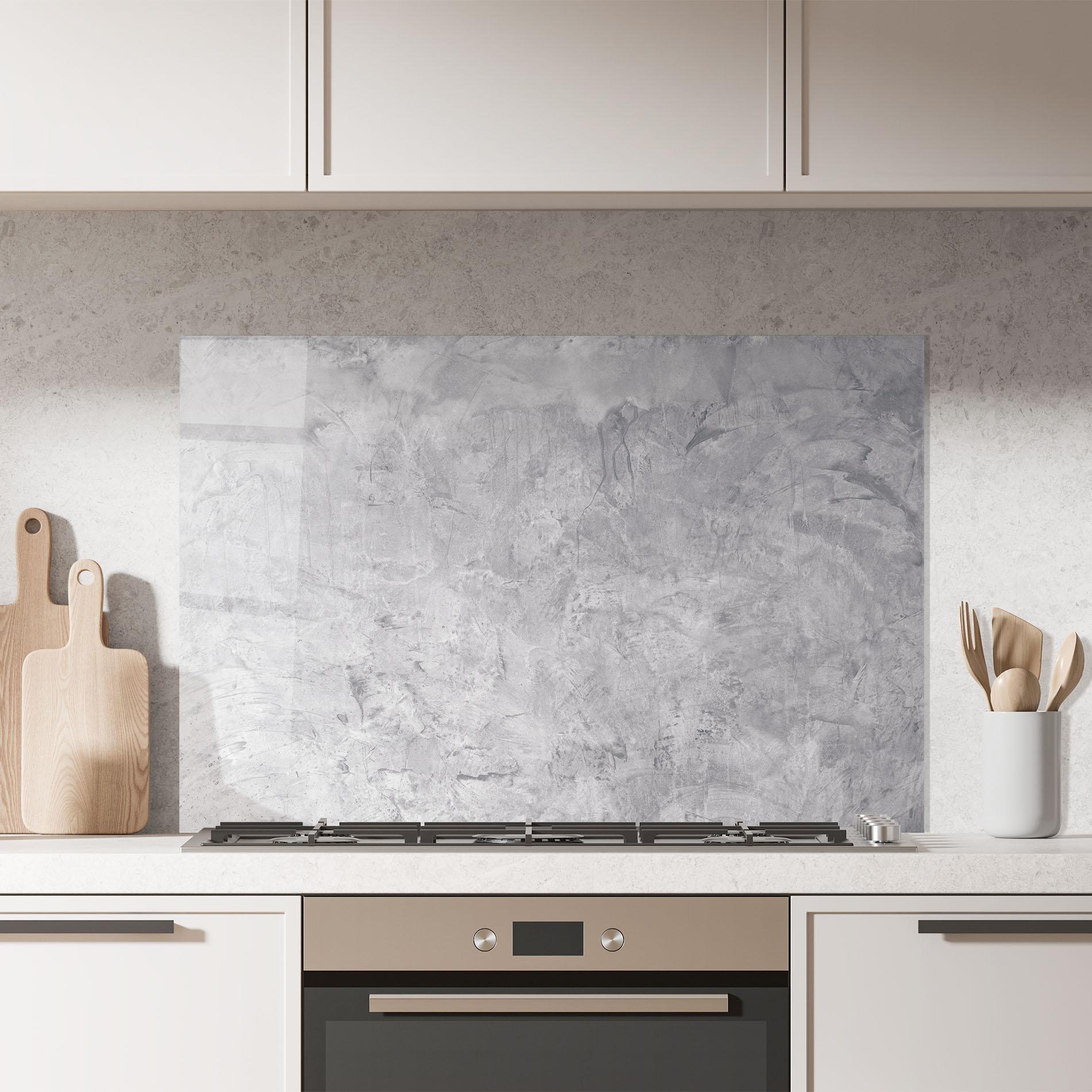 Panou Sticla Bucatarie Abstract Grey Wall mockup 7