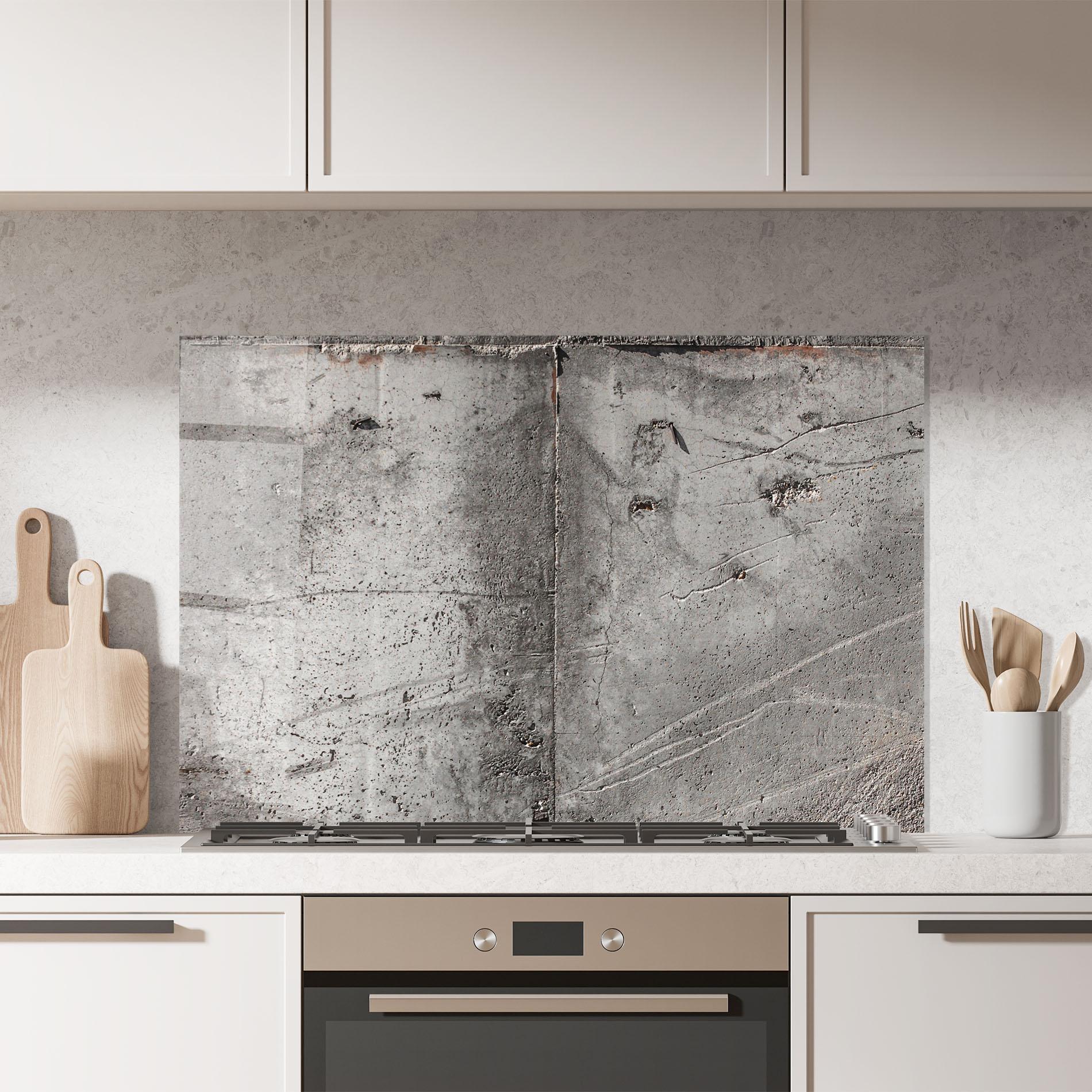 Panou Sticla Bucatarie Brown Ciment mockup 7