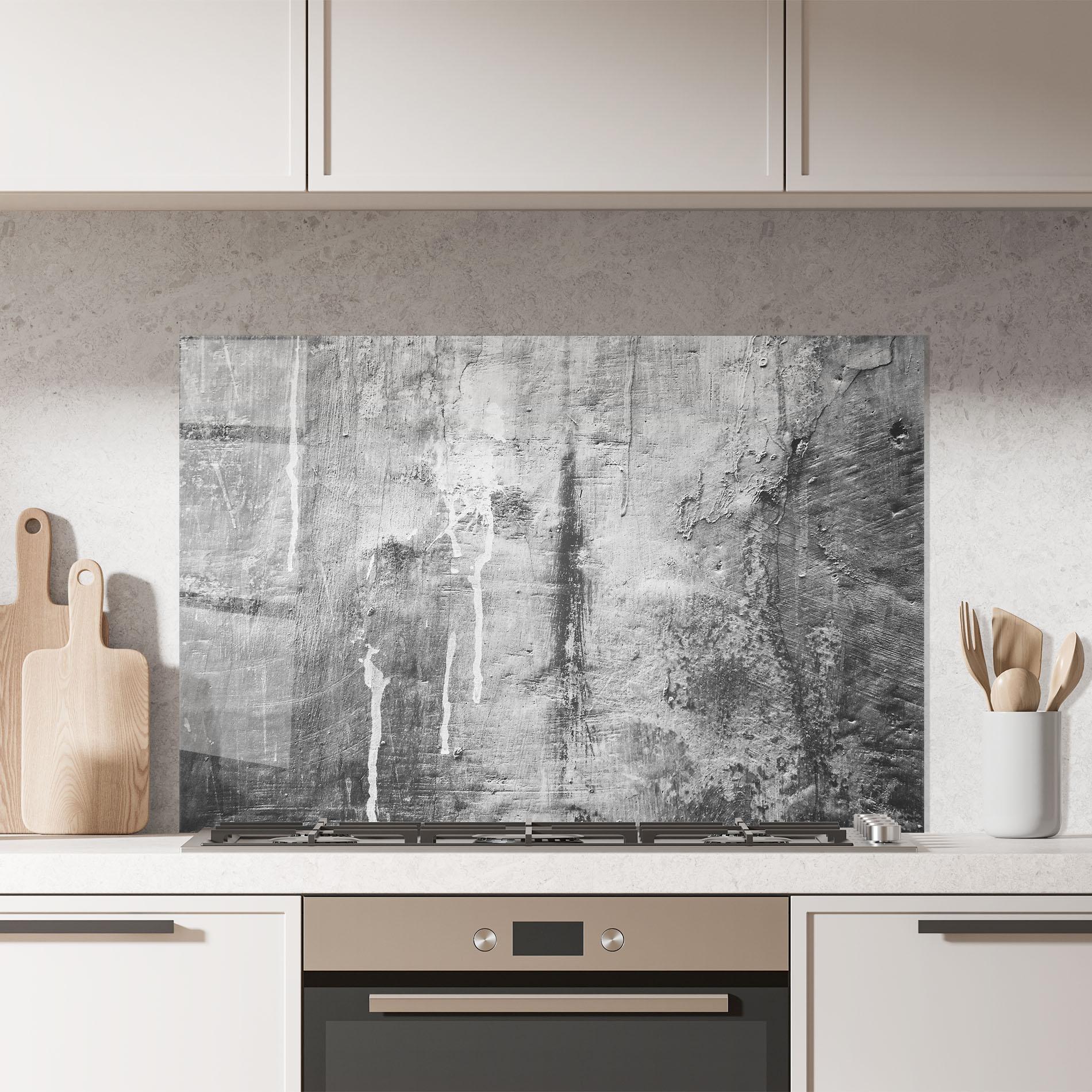 Panou Sticla Bucatarie Cement Architecture mockup 7