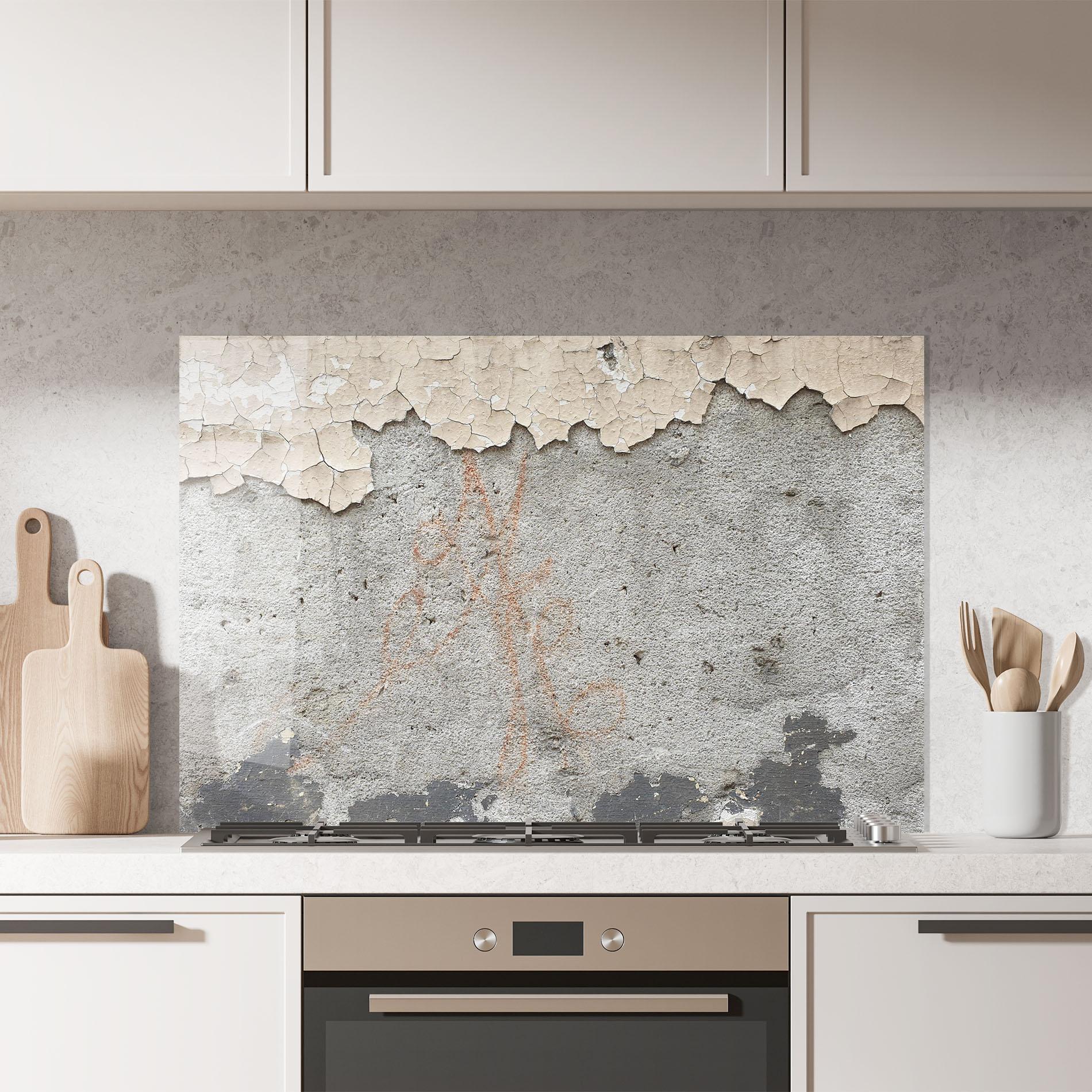 Panou Sticla Bucatarie Old Rusty Ciment mockup 7