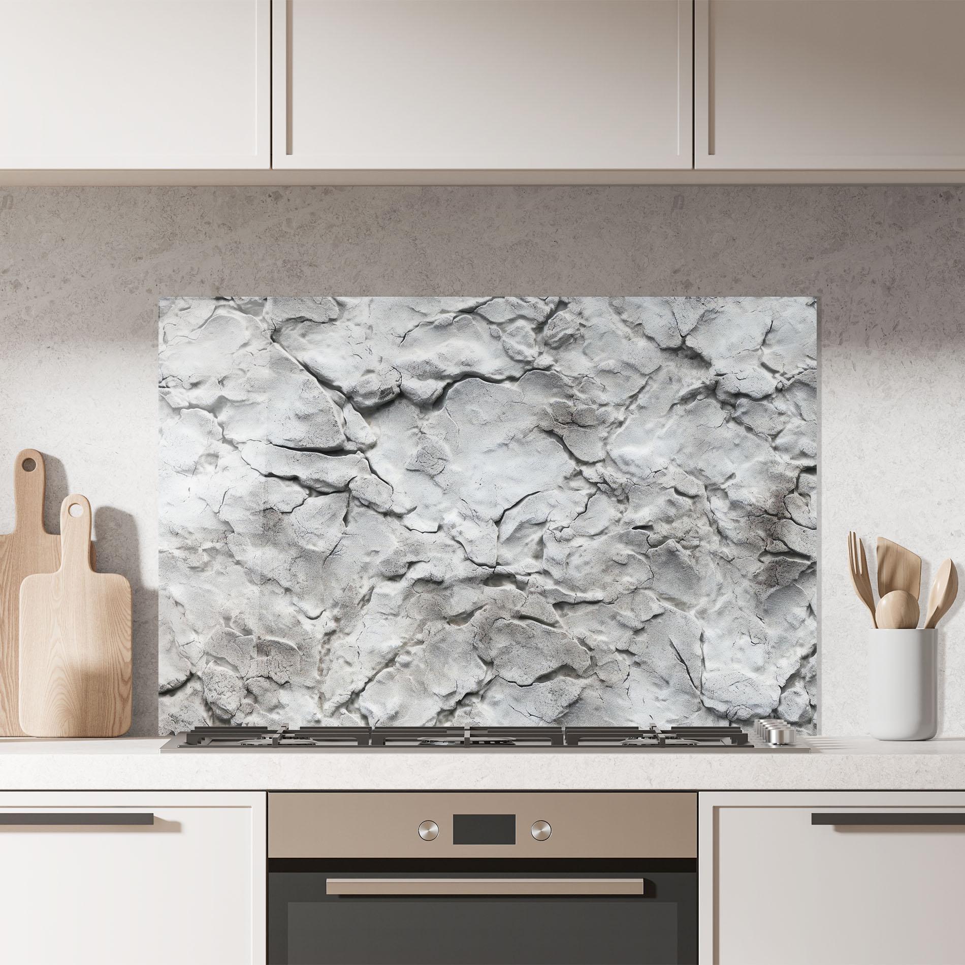 Panou Sticla Bucatarie Texture Gray Stone Wall mockup 7