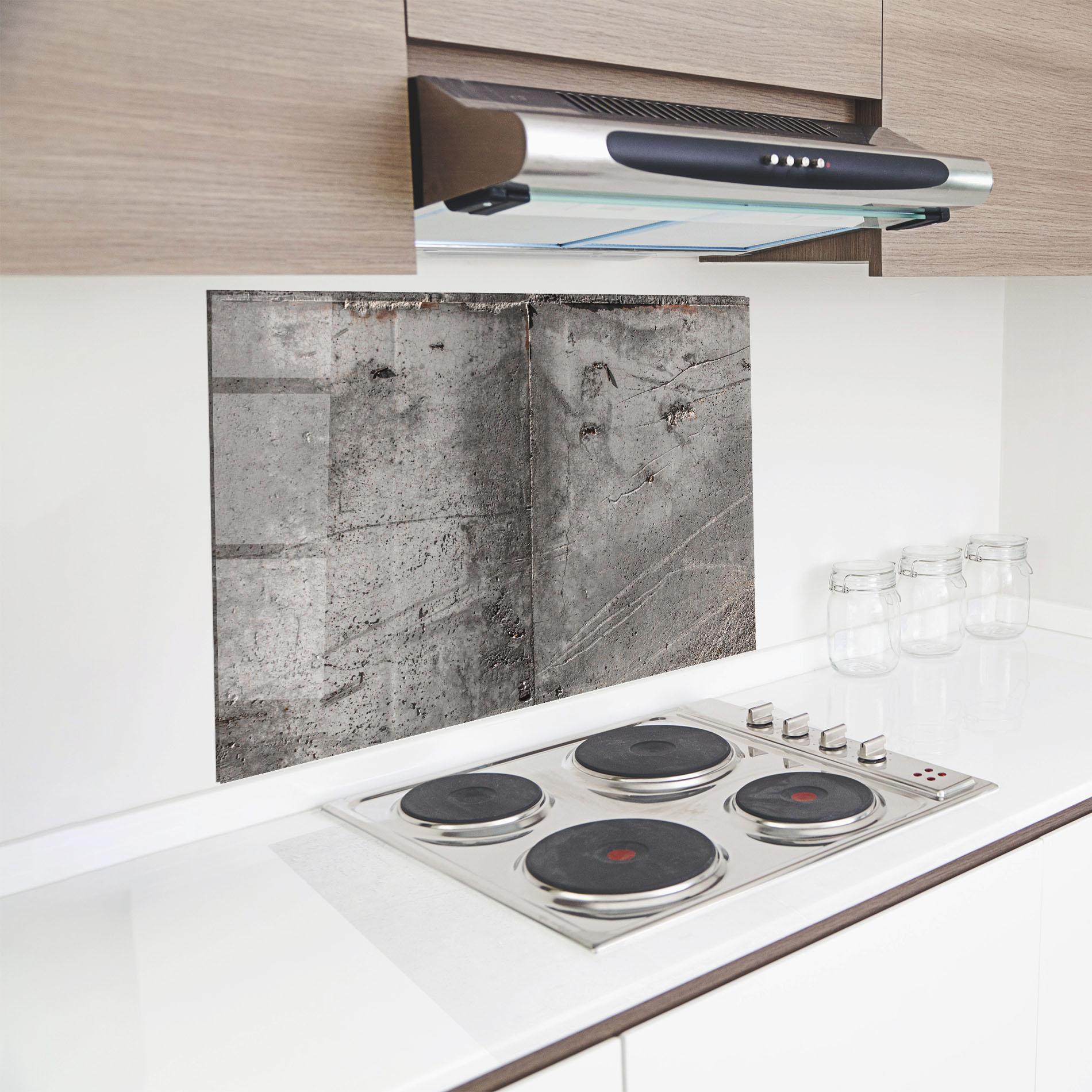 Panou Sticla Bucatarie Brown Ciment mockup 8