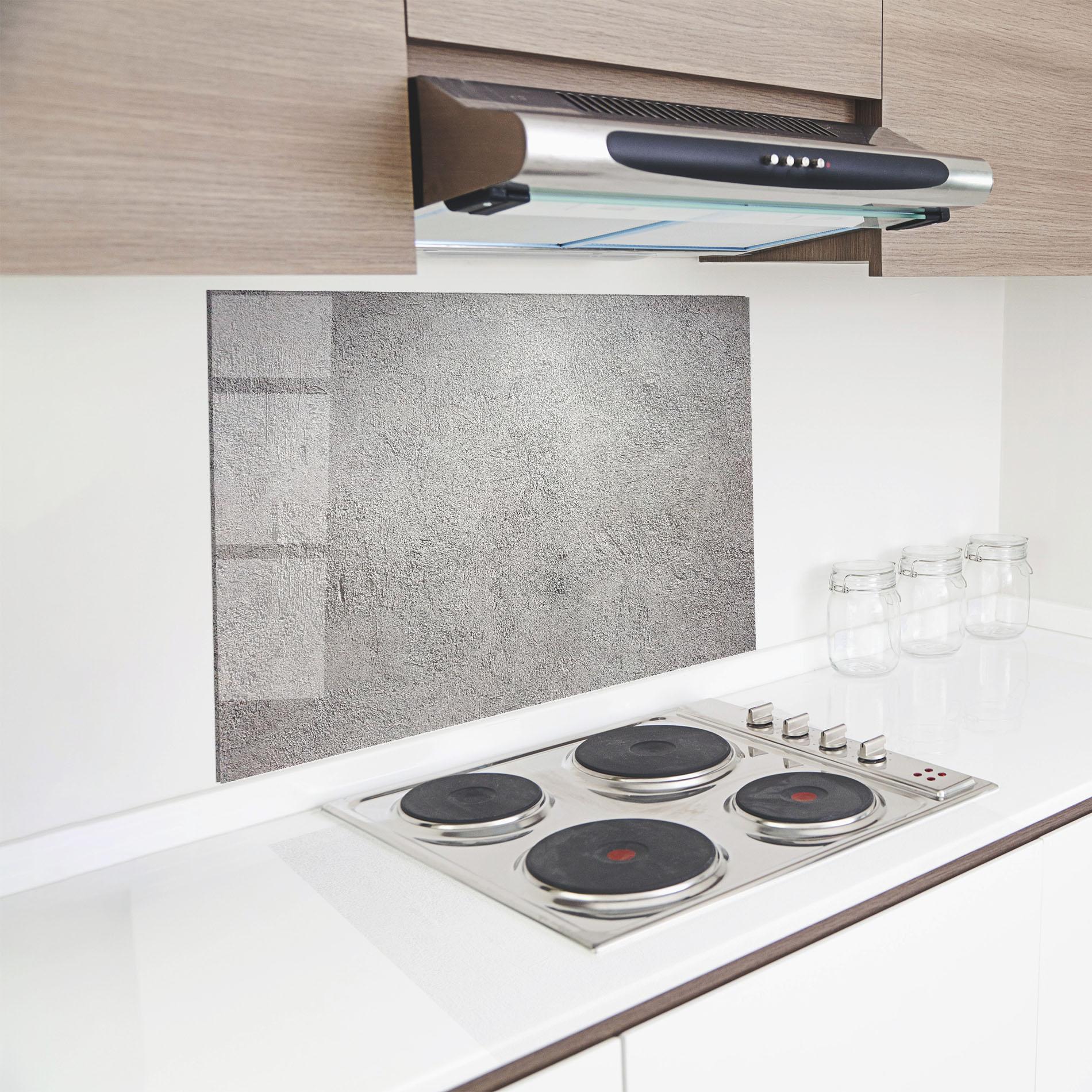 Panou Sticla Bucatarie Grey Texture Ciment mockup 8