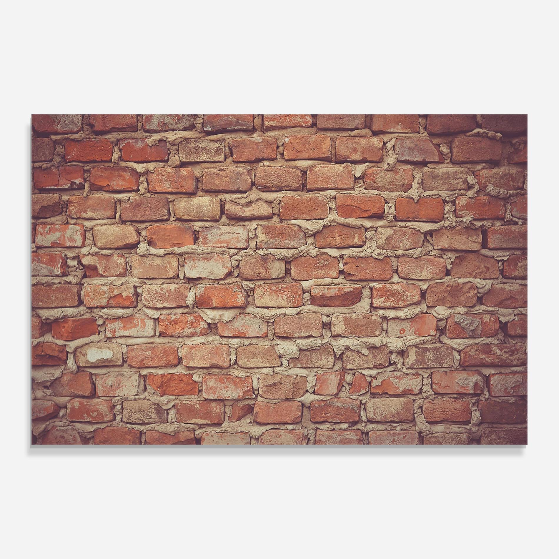 Panou Sticla Bucatarie Bricks With Cement mockup 0