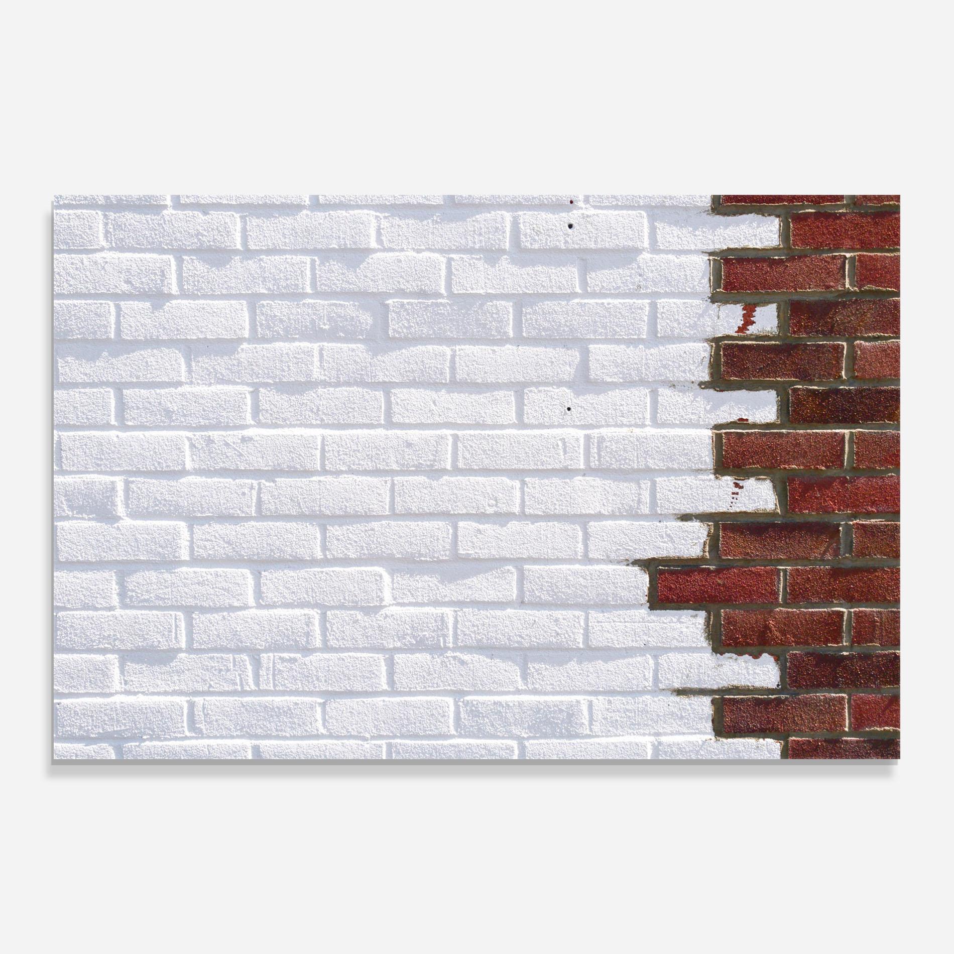 Panou Sticla Bucatarie Two Tone Bricks mockup 0