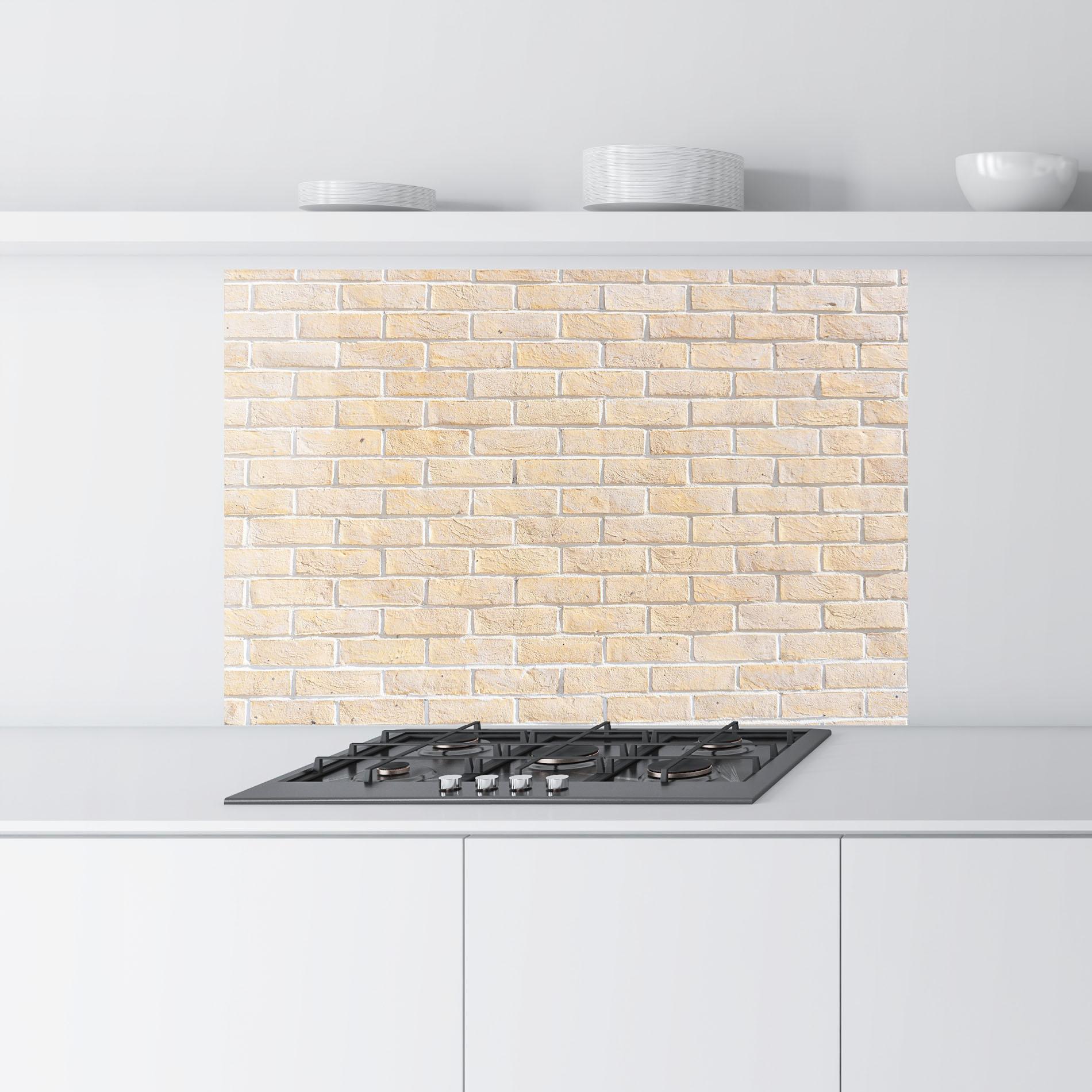 Panou Sticla Bucatarie Rough Bricks mockup 9