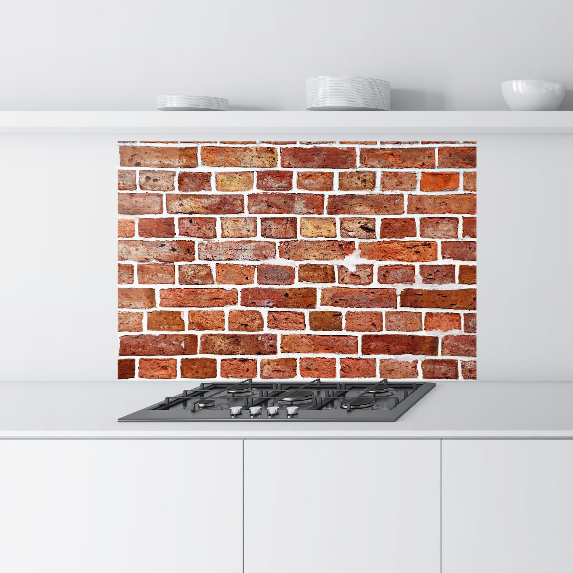 Panou Sticla Bucatarie Stained Bricks mockup 9