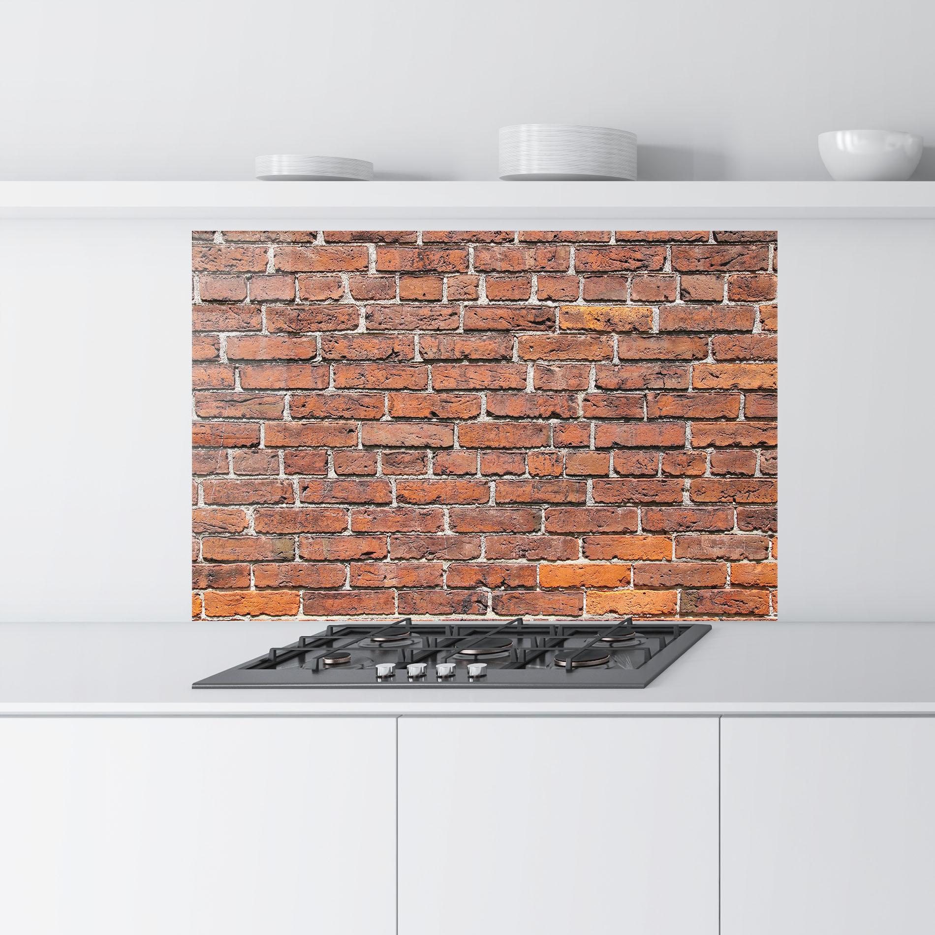 Panou Sticla Bucatarie Street Bricks mockup 9