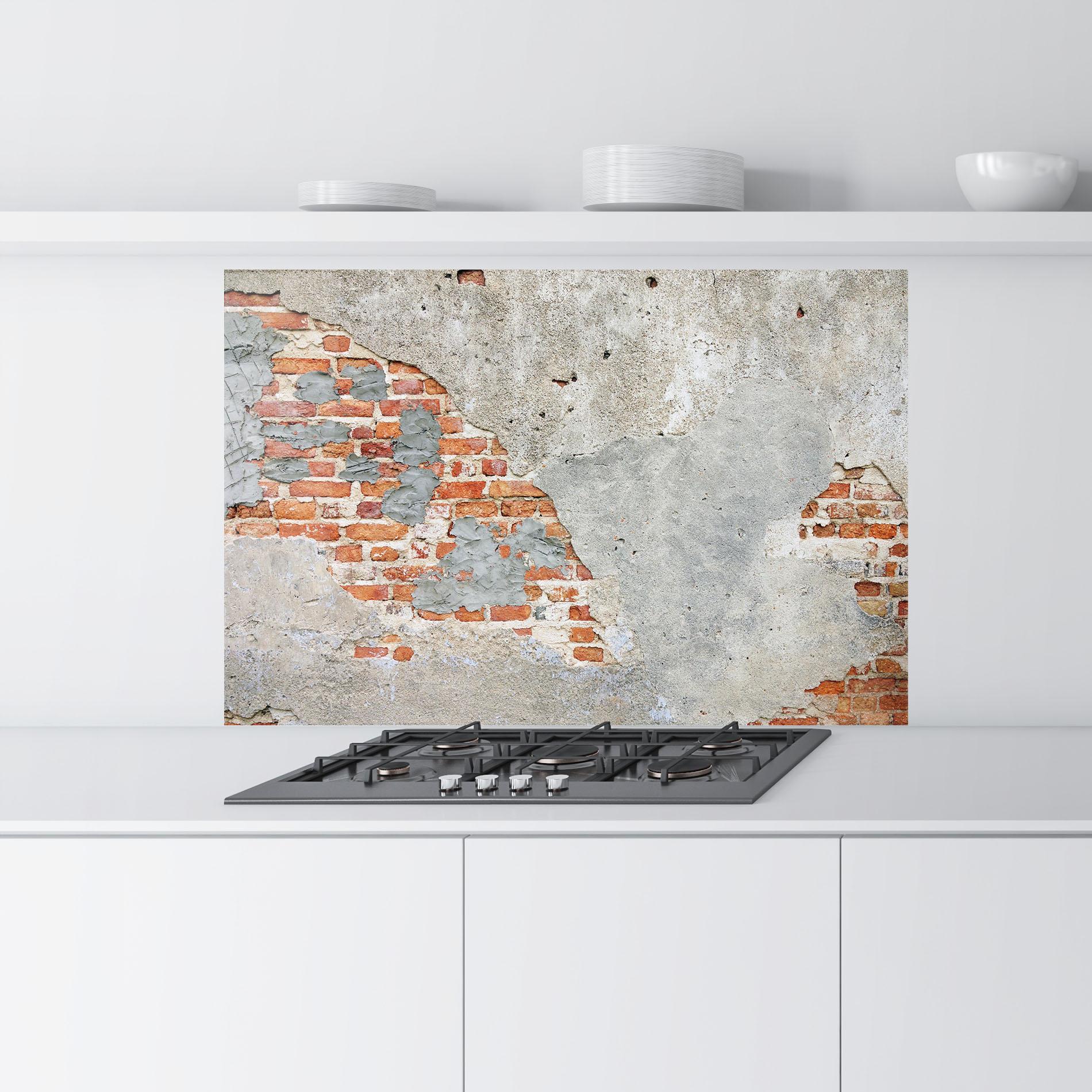 Panou Sticla Bucatarie Vintage Old Bricks 2 mockup 9