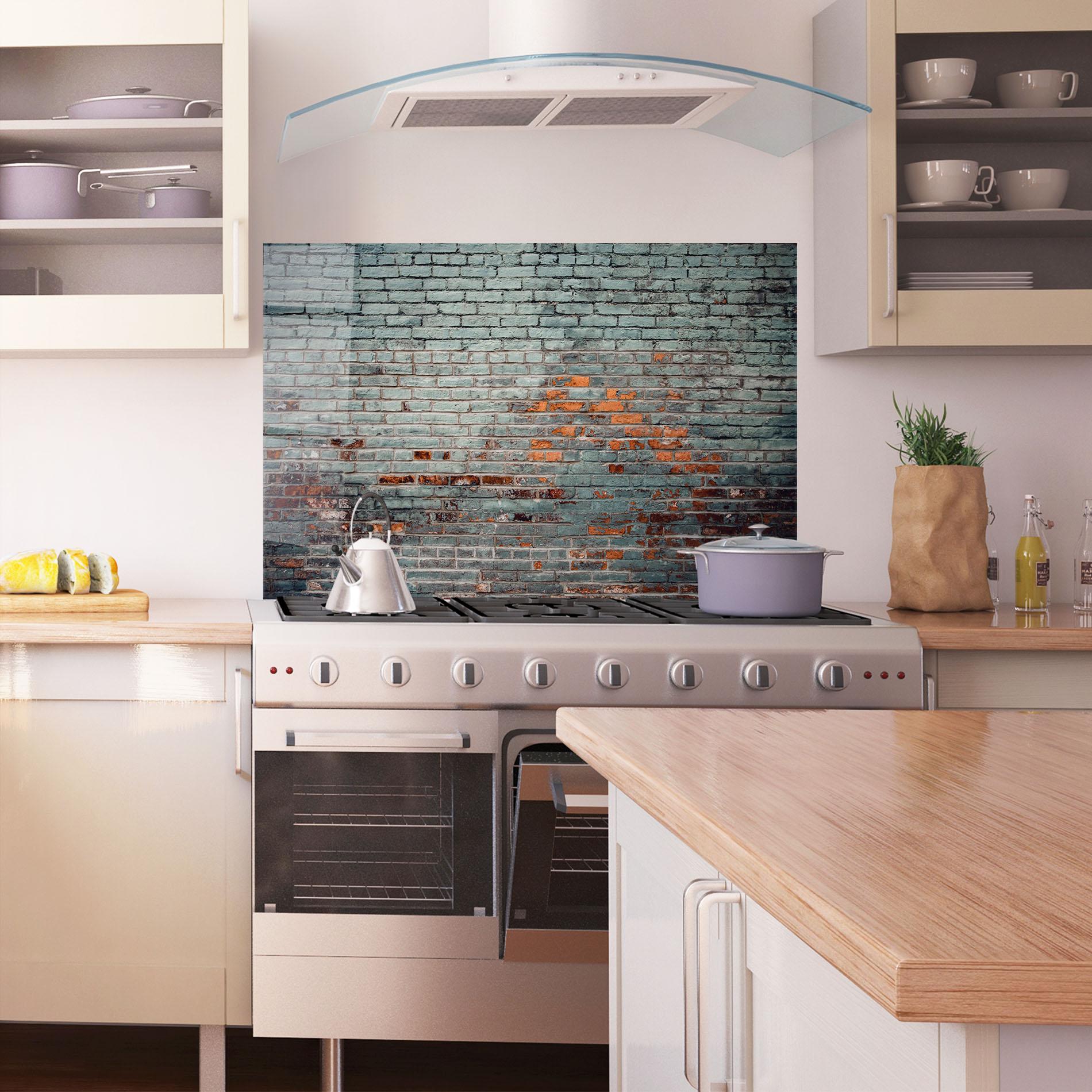 Panou Sticla Bucatarie Colorful Bircks mockup 1