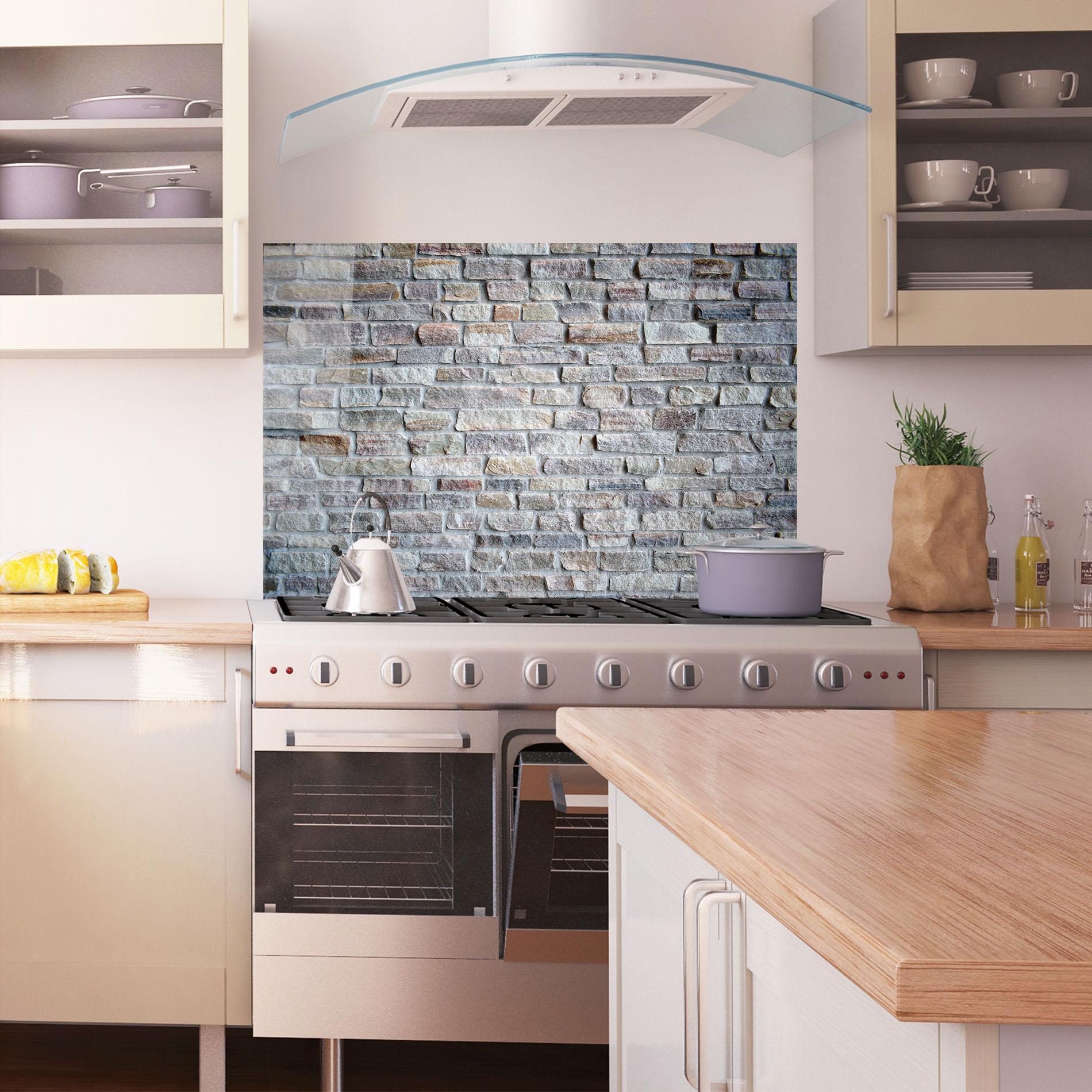 Panou Sticla Bucatarie Greyish Bircks mockup 1