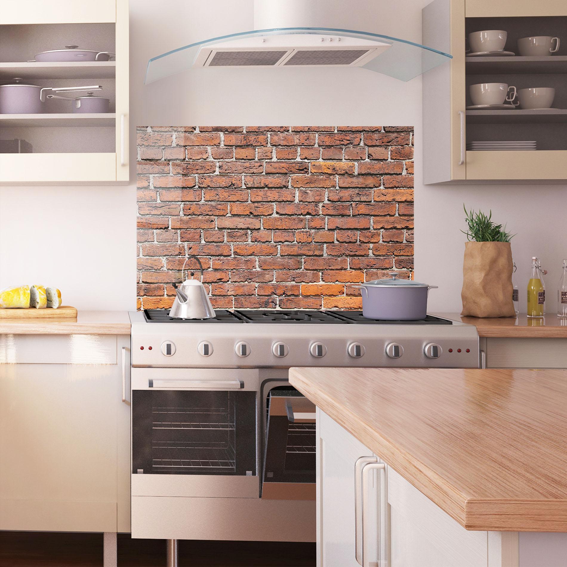 Panou Sticla Bucatarie Street Bricks mockup 1