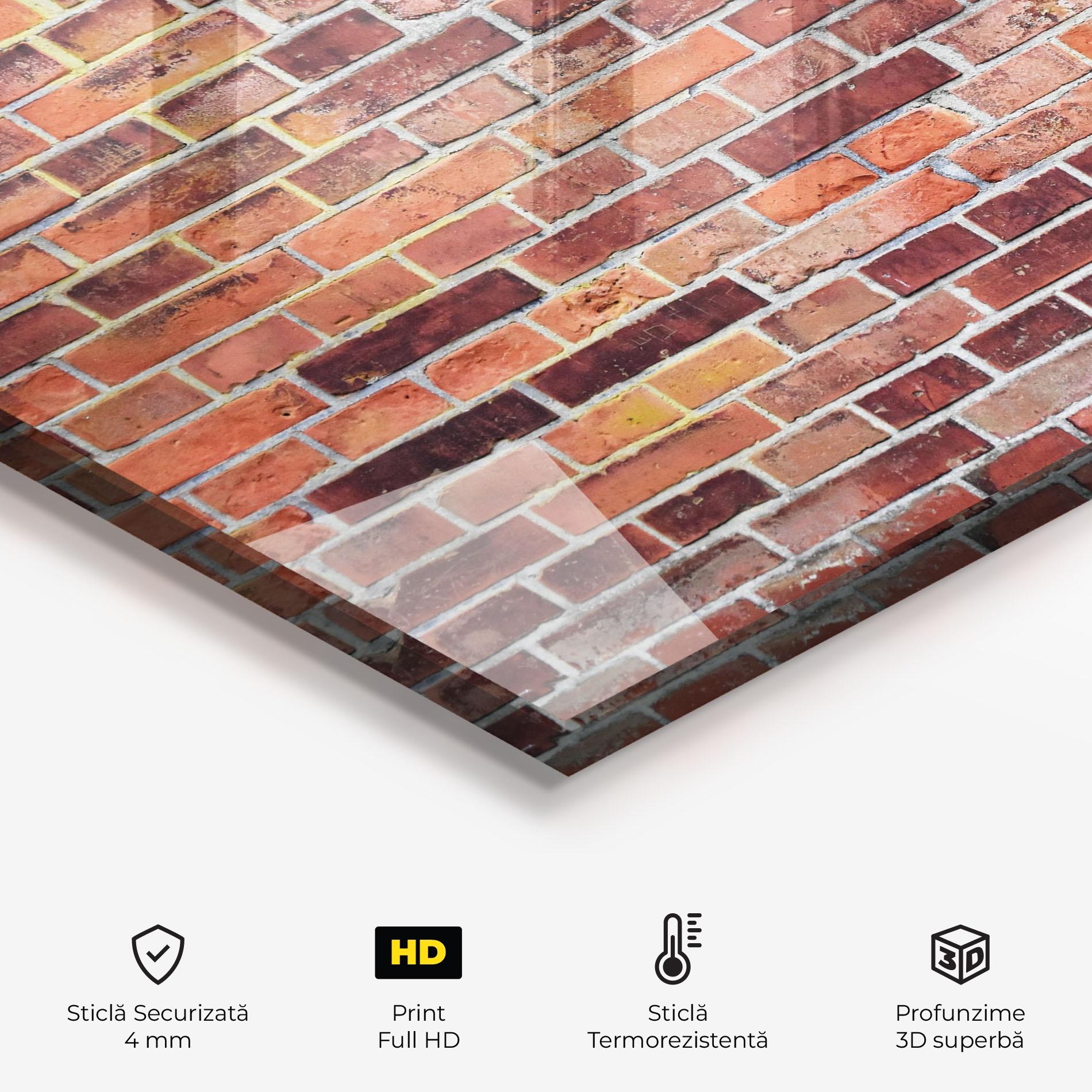 Panou Sticla Bucatarie Dirty Bricks mockup 2