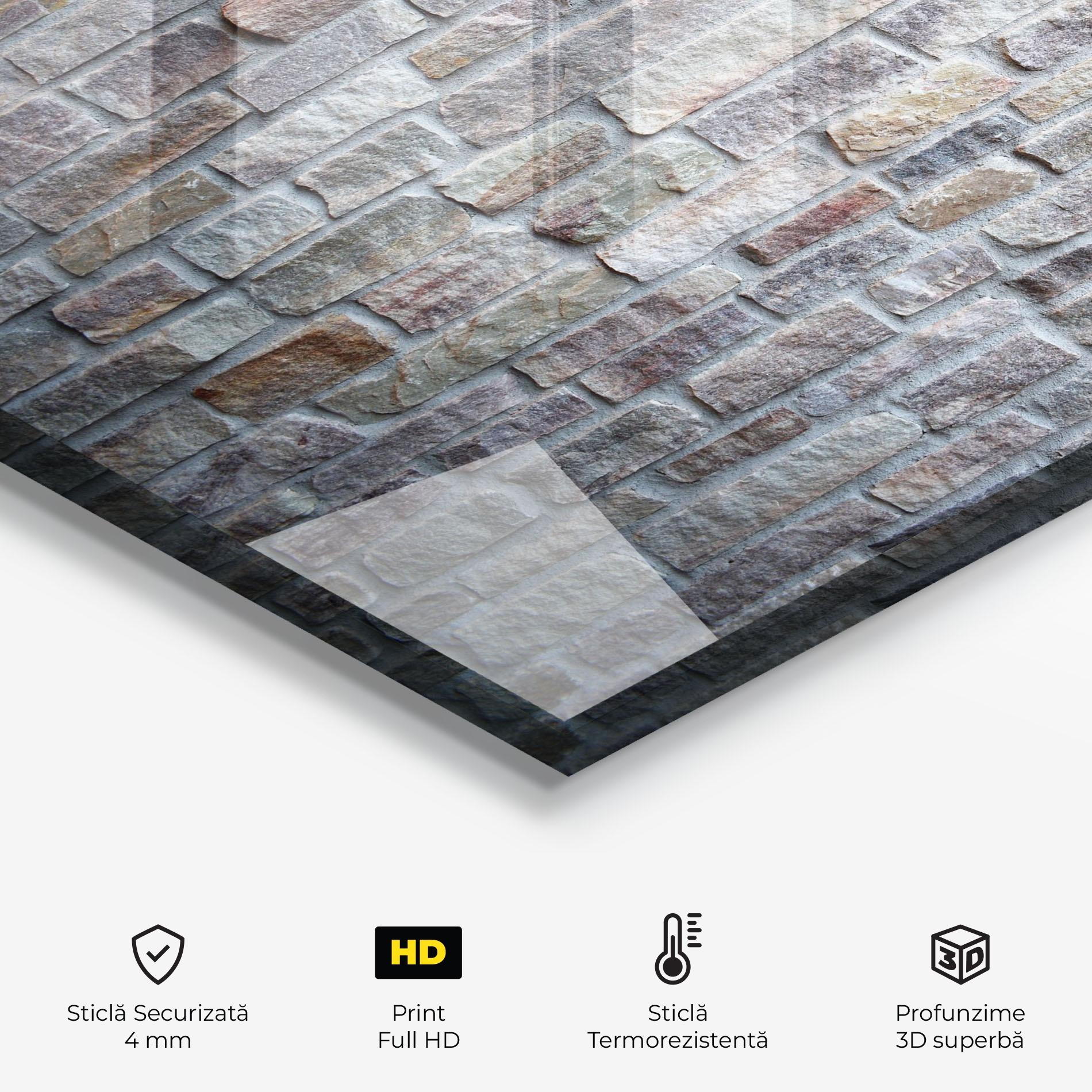 Panou Sticla Bucatarie Greyish Bircks mockup 2