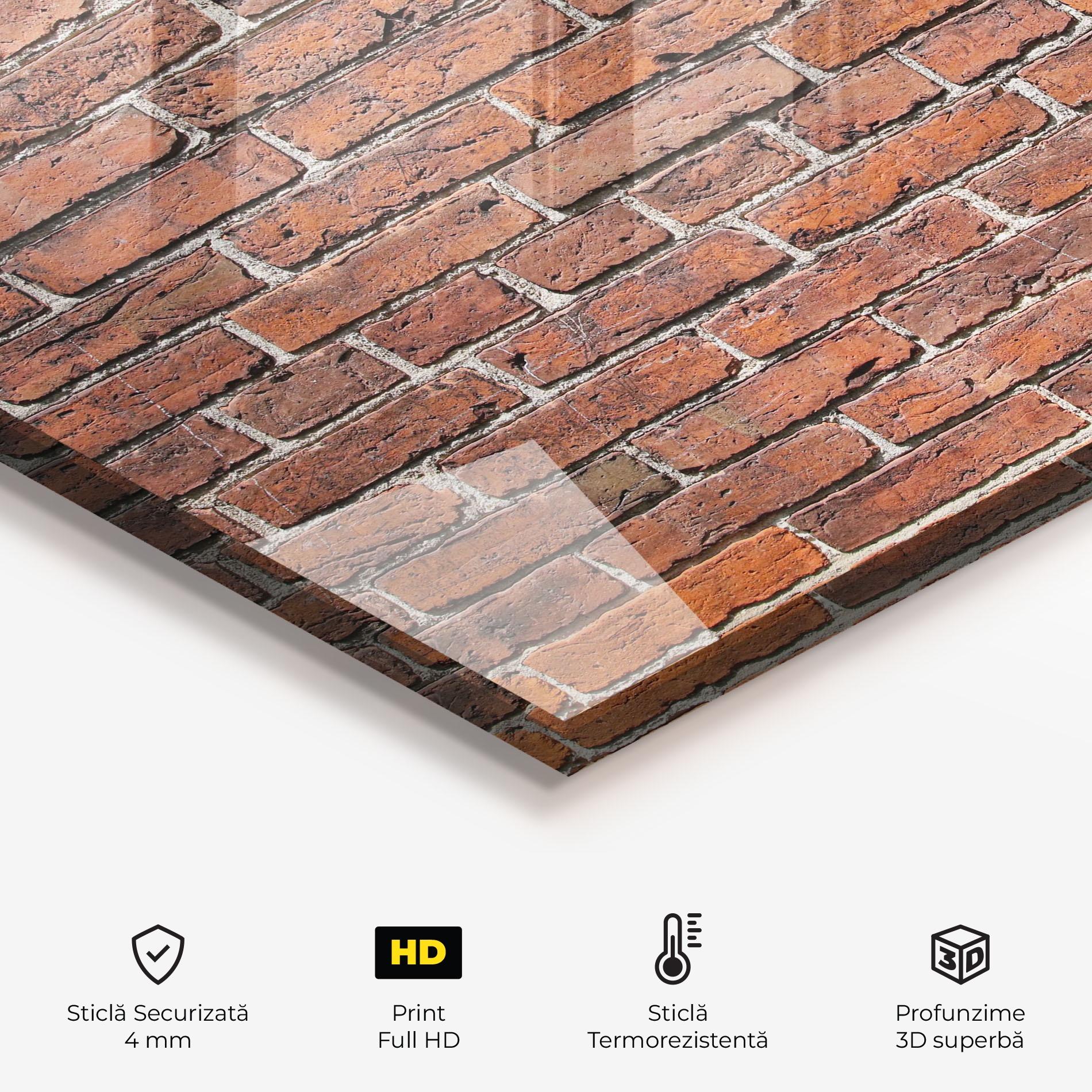 Panou Sticla Bucatarie Street Bricks mockup 2