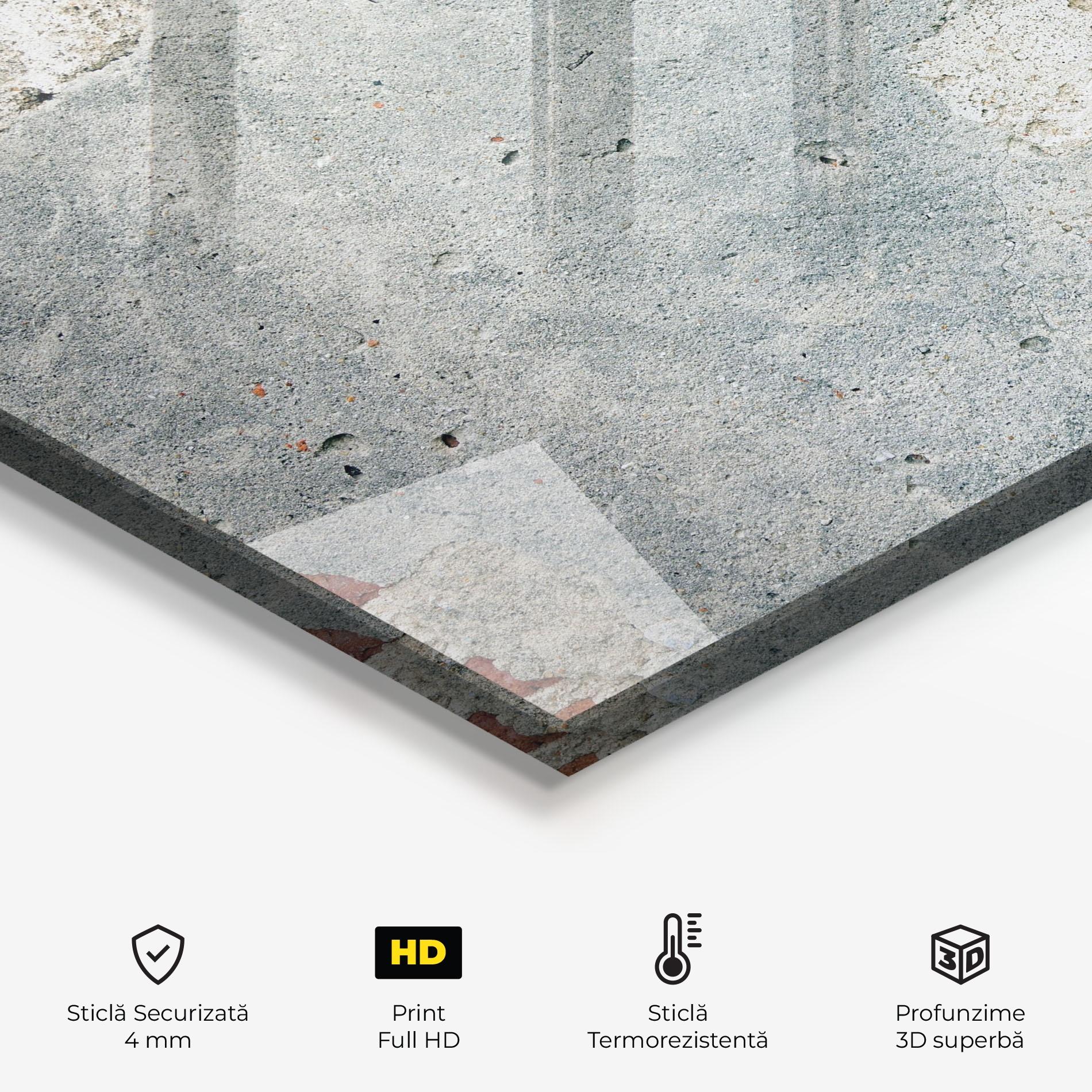 Panou Sticla Bucatarie Vintage Old Bricks mockup 2