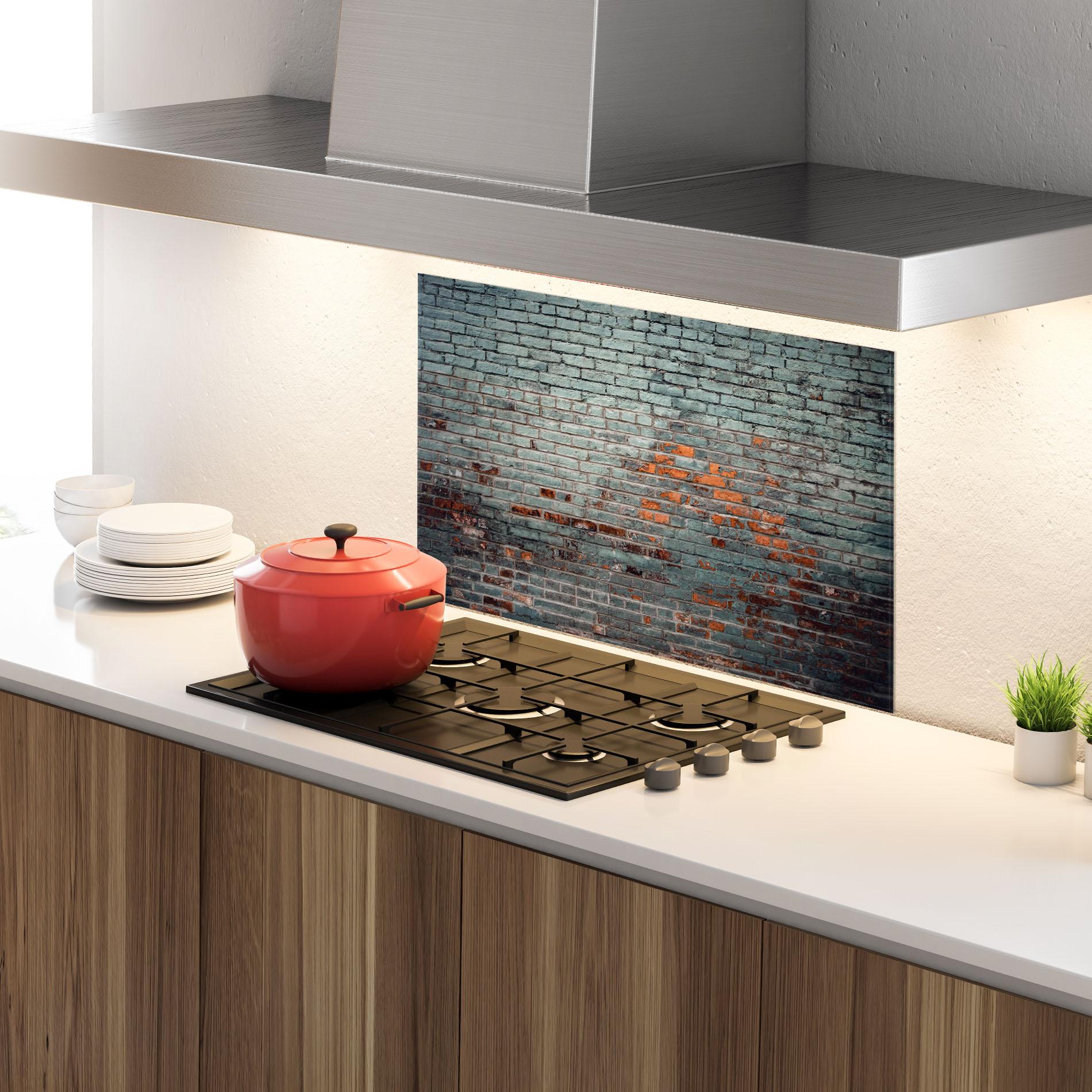 Panou Sticla Bucatarie Colorful Bircks mockup 4