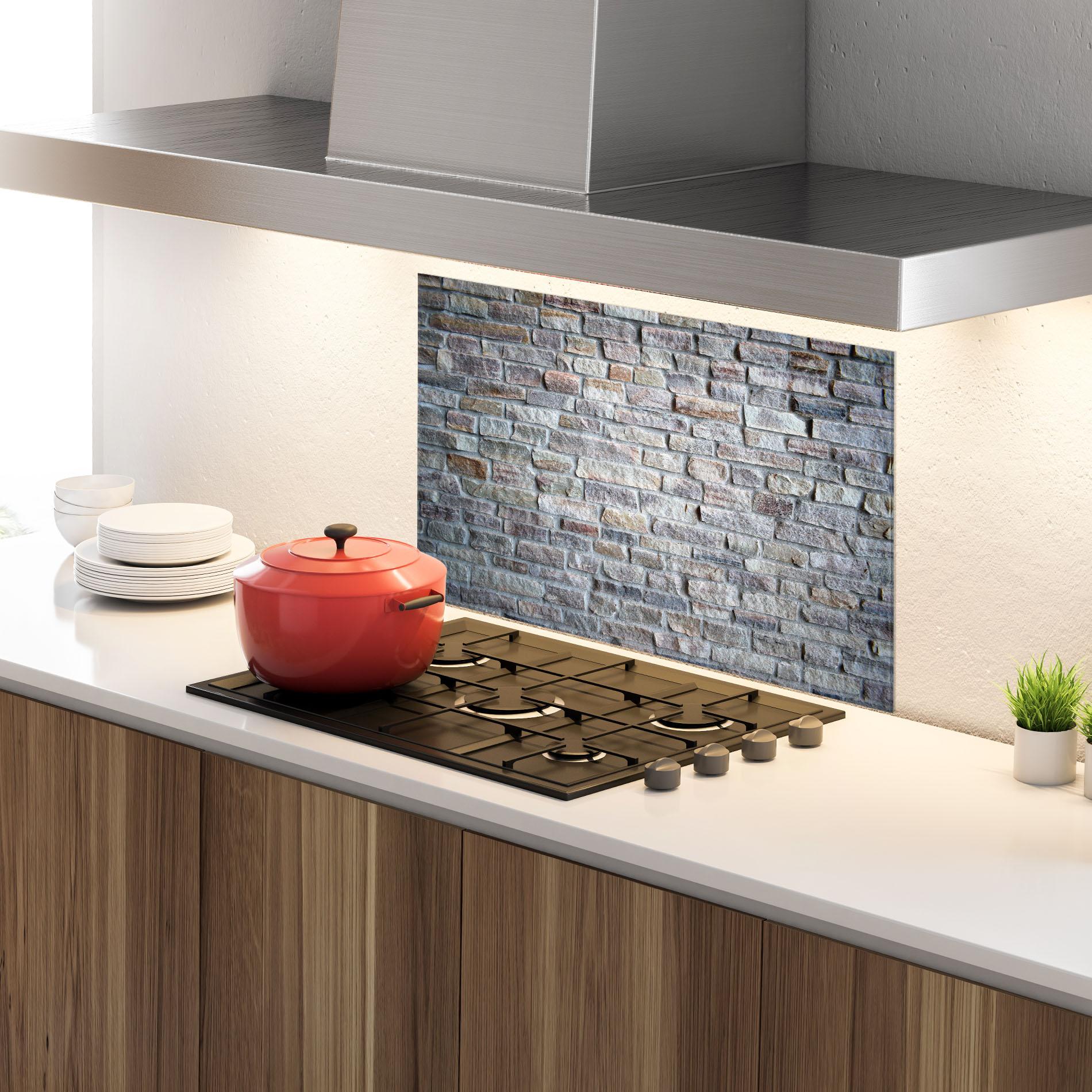 Panou Sticla Bucatarie Greyish Bircks mockup 4