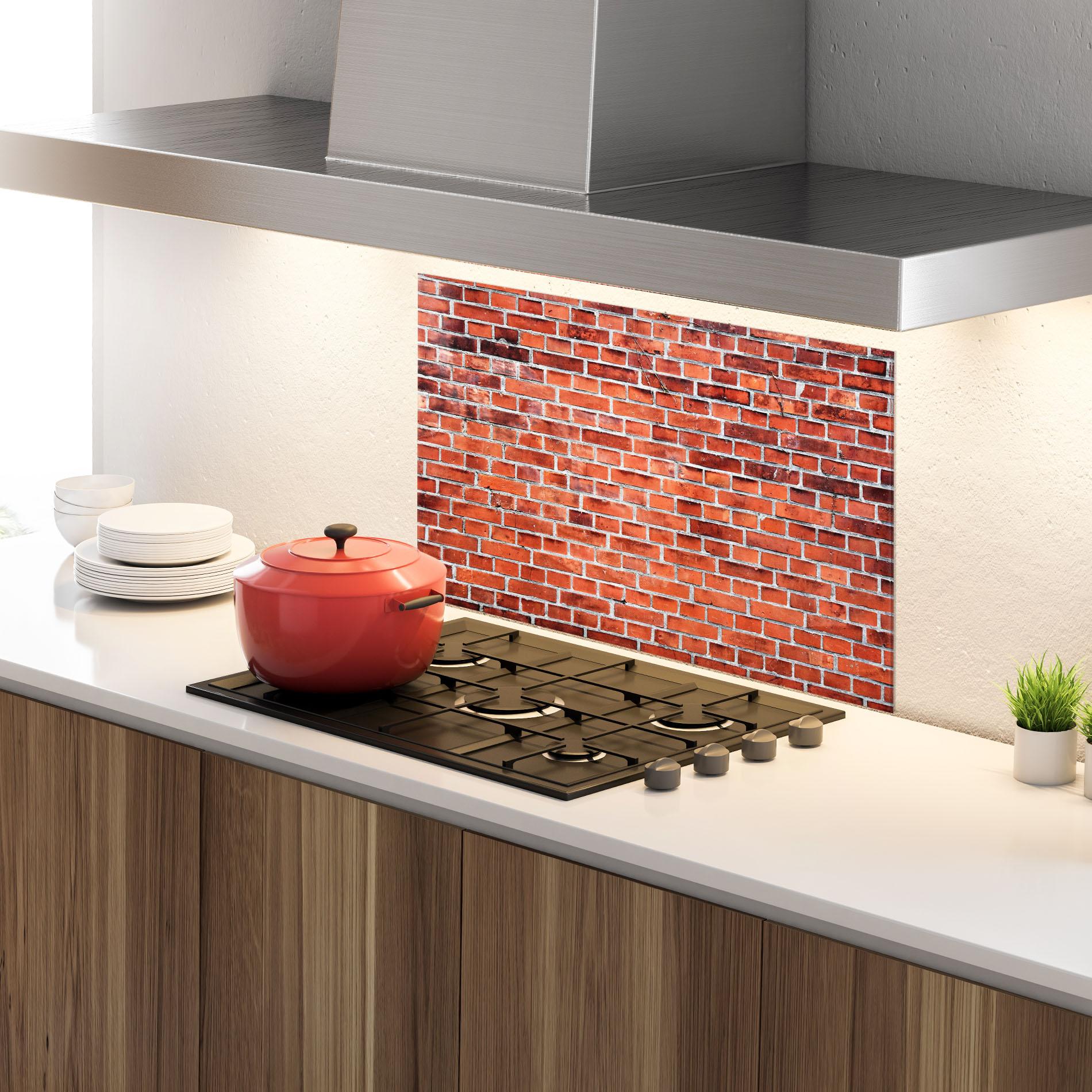 Panou Sticla Bucatarie Structure Bricks mockup 4