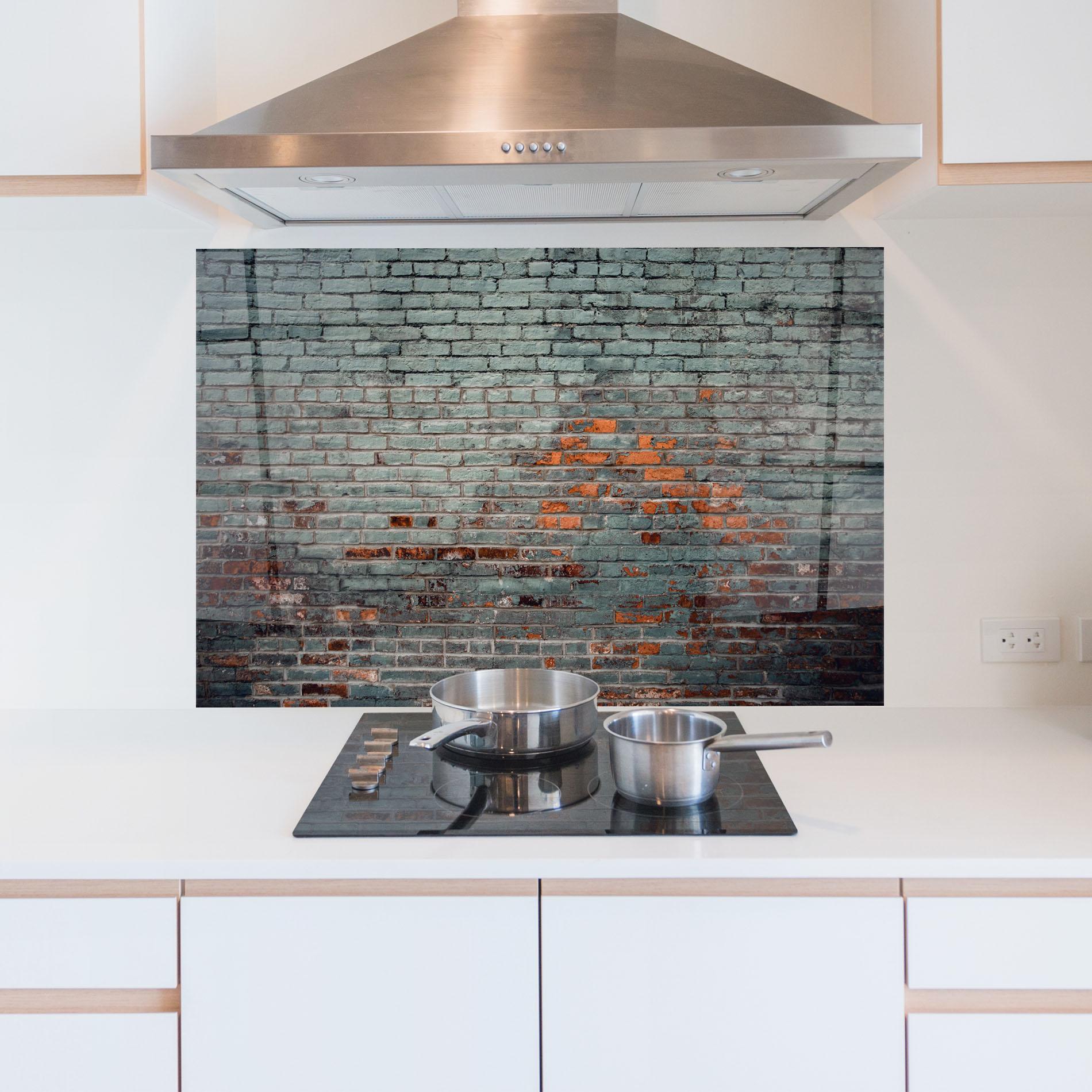 Panou Sticla Bucatarie Colorful Bircks mockup 5