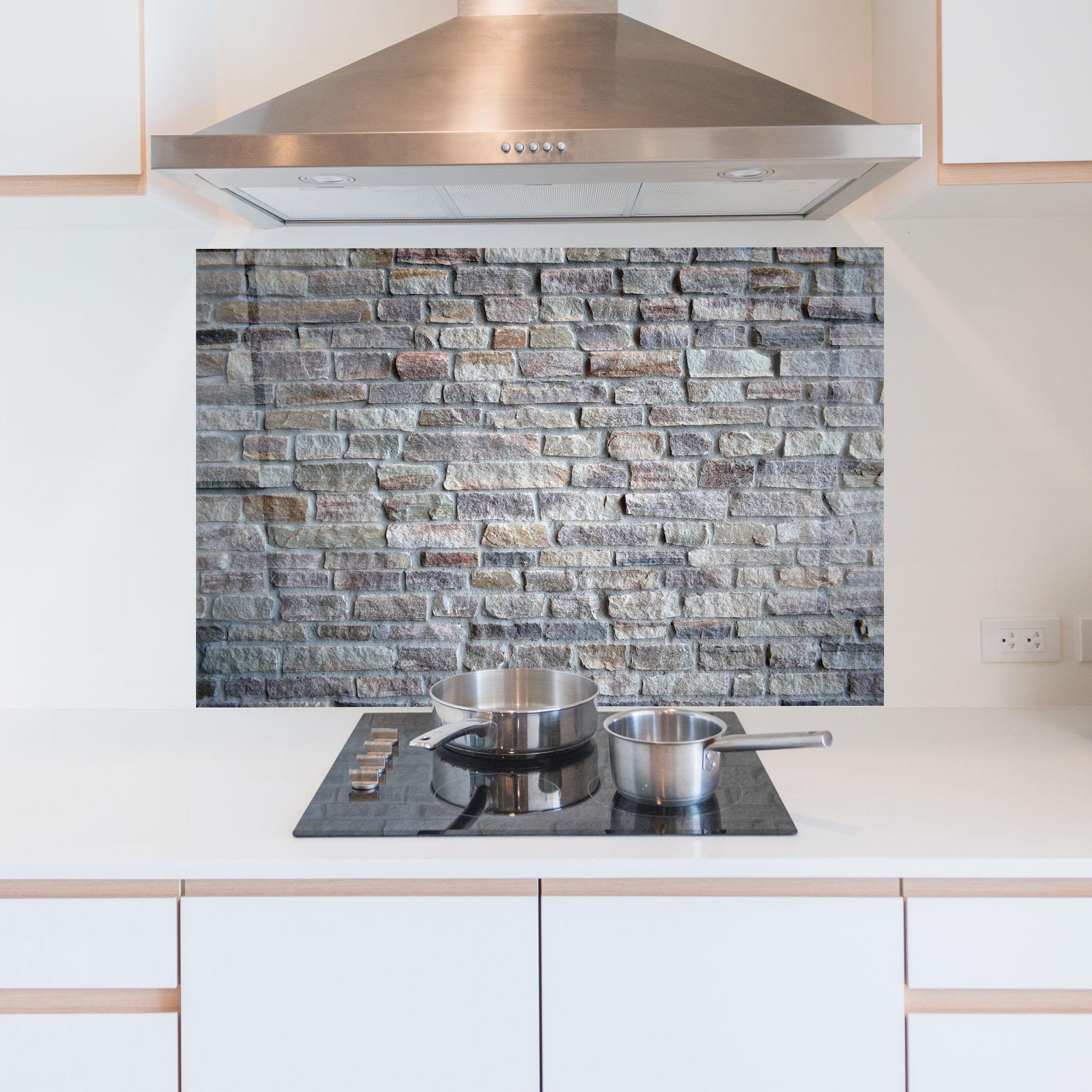 Panou Sticla Bucatarie Greyish Bircks mockup 5