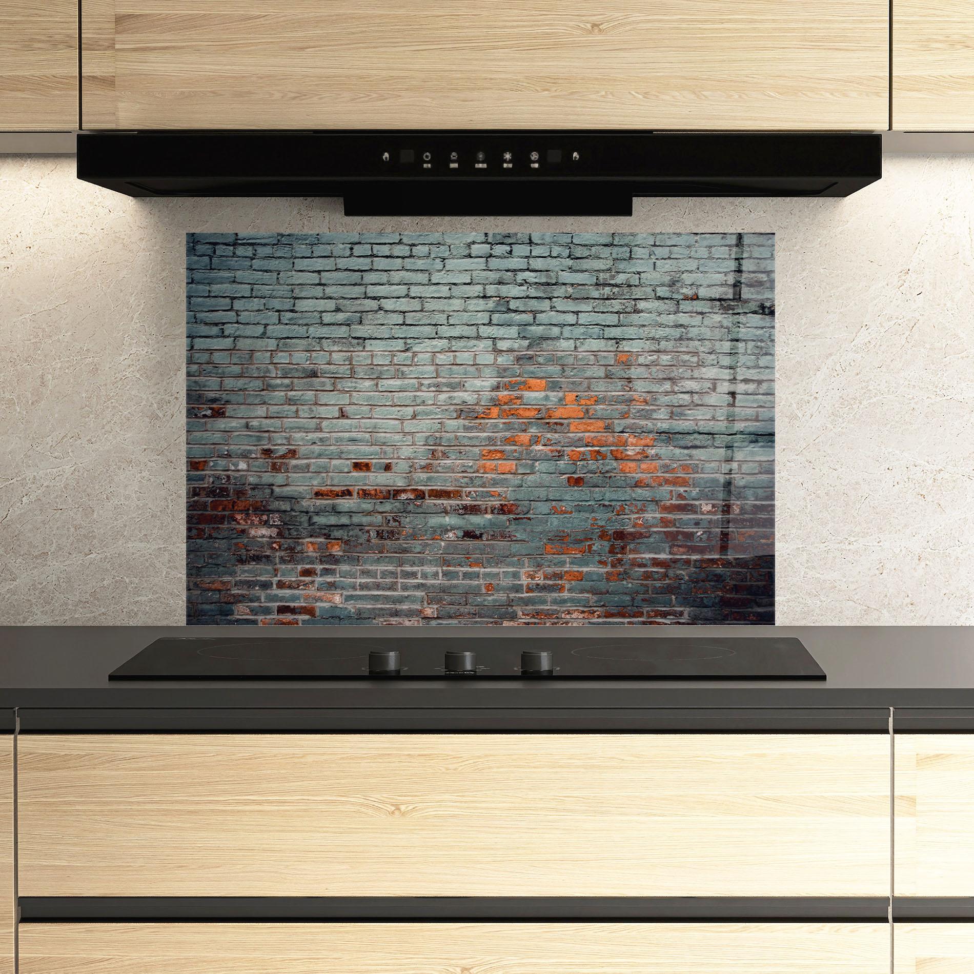 Panou Sticla Bucatarie Colorful Bircks mockup 3