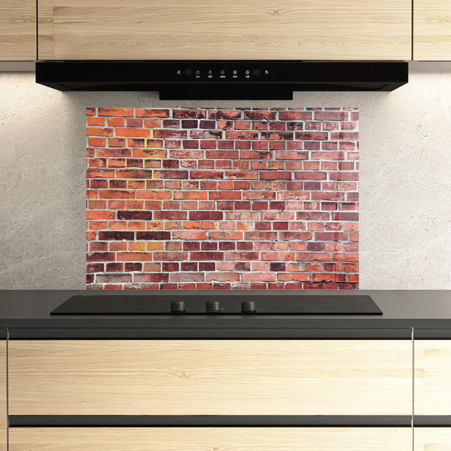 Panou Sticla Bucatarie Dirty Bricks mockup 3