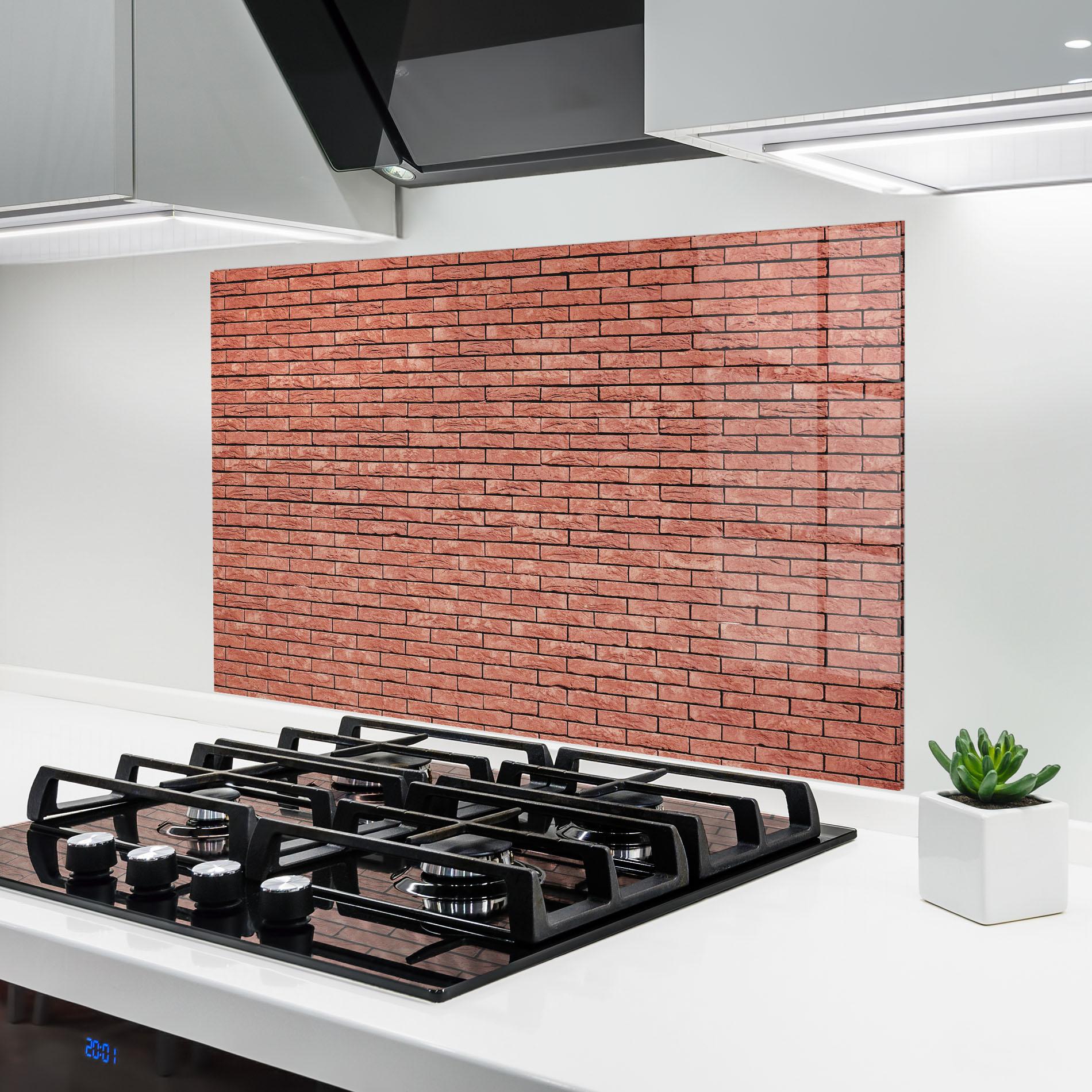 Panou Sticla Bucatarie Bricks Pattern mockup 6