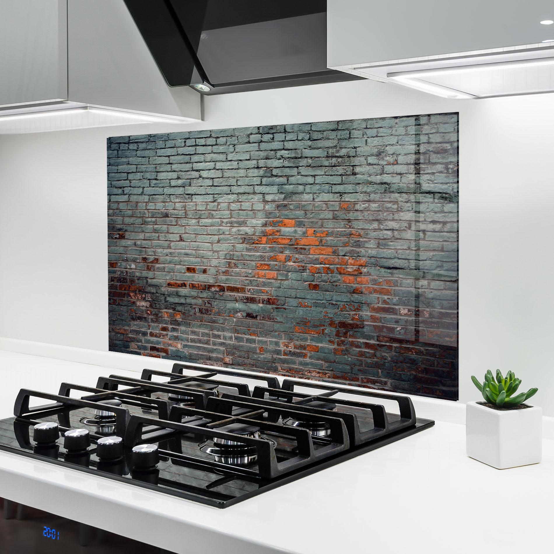 Panou Sticla Bucatarie Colorful Bircks mockup 6