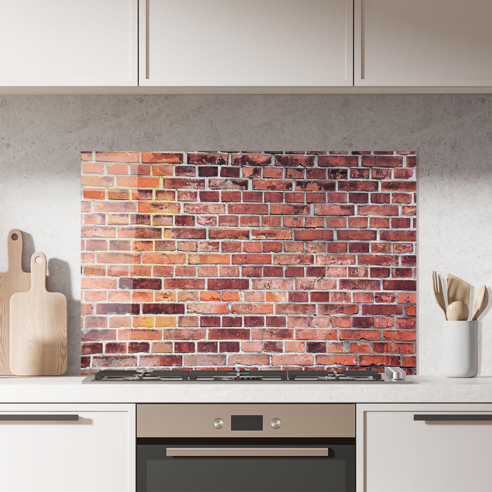 Panou Sticla Bucatarie Dirty Bricks mockup 7