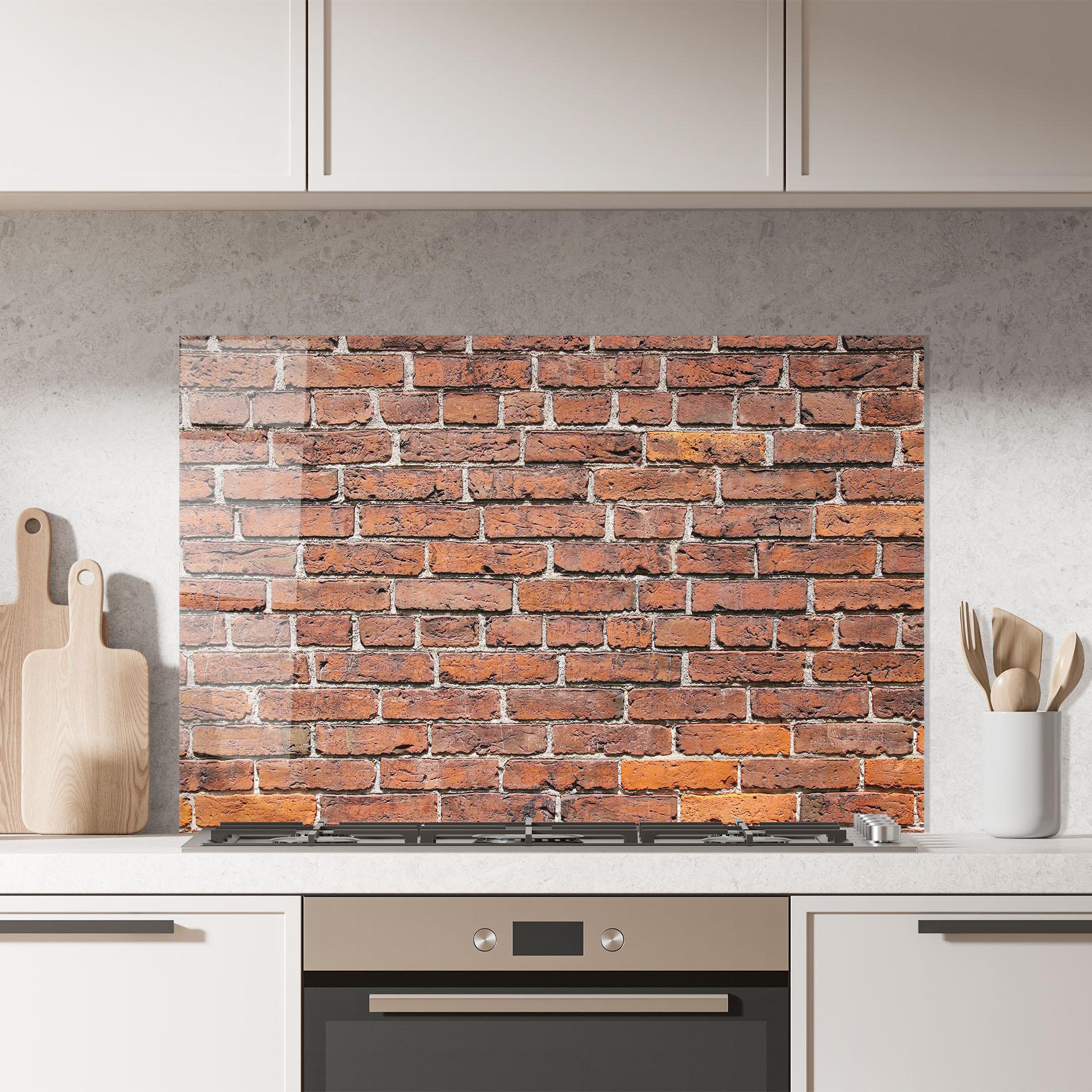Panou Sticla Bucatarie Street Bricks mockup 7