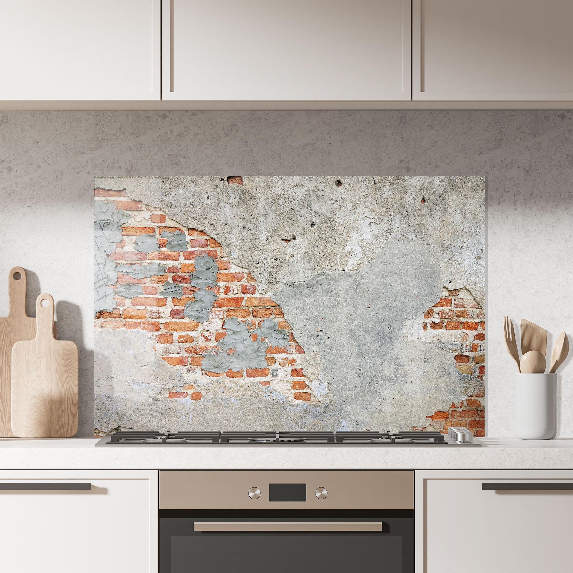 Panou Sticla Bucatarie Vintage Old Bricks 2 mockup 7