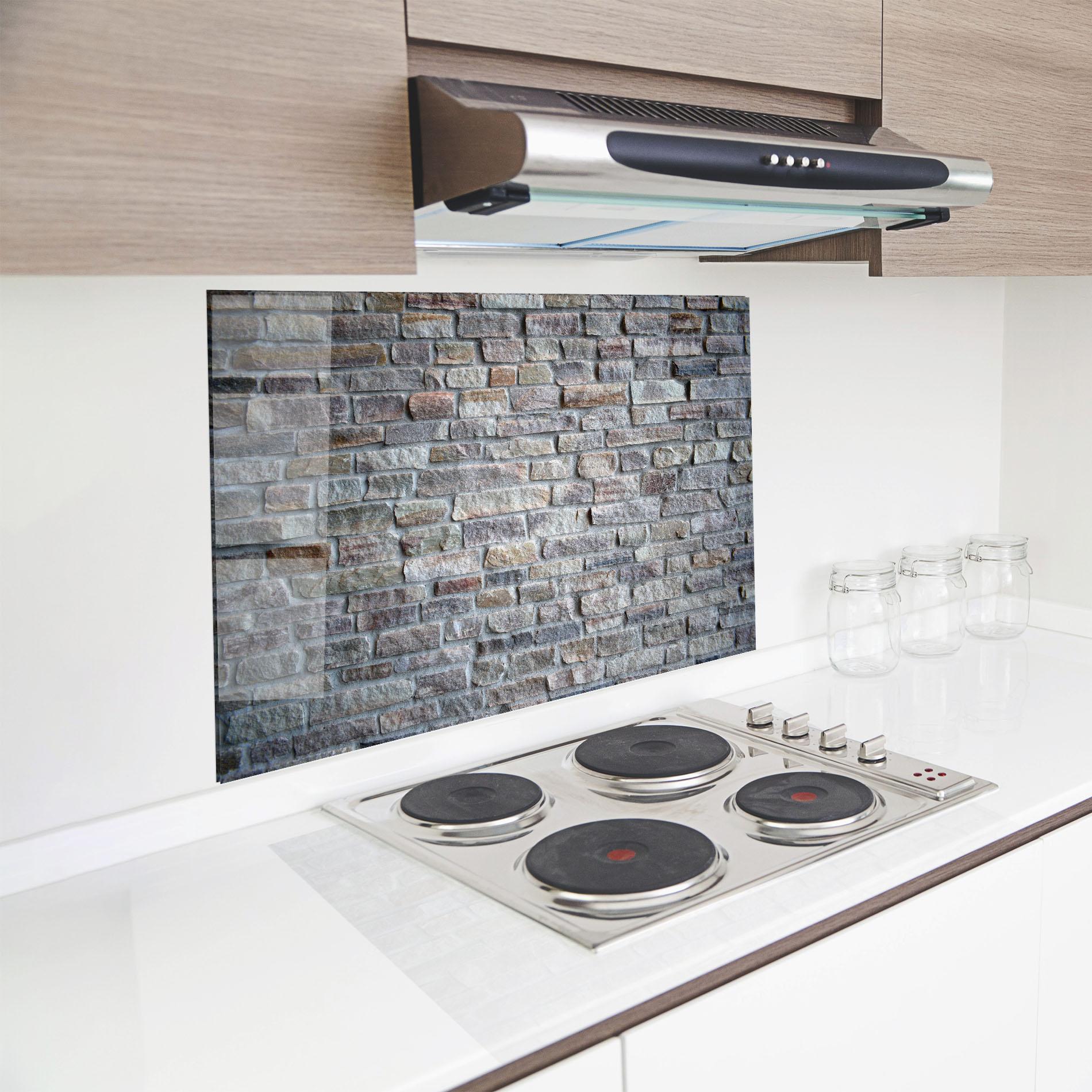 Panou Sticla Bucatarie Greyish Bircks mockup 8