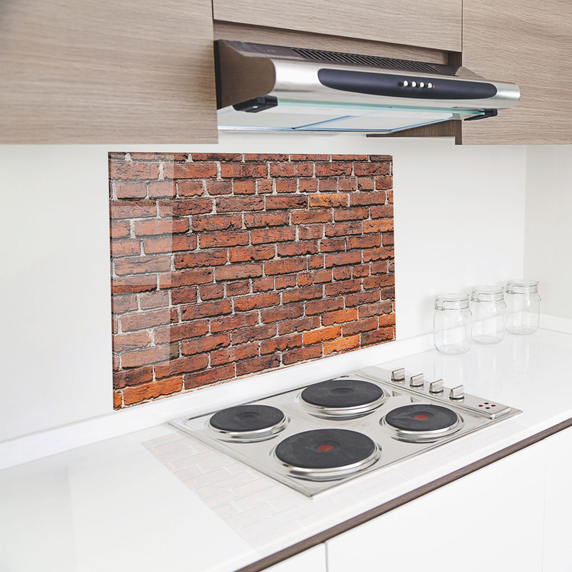 Panou Sticla Bucatarie Street Bricks mockup 8