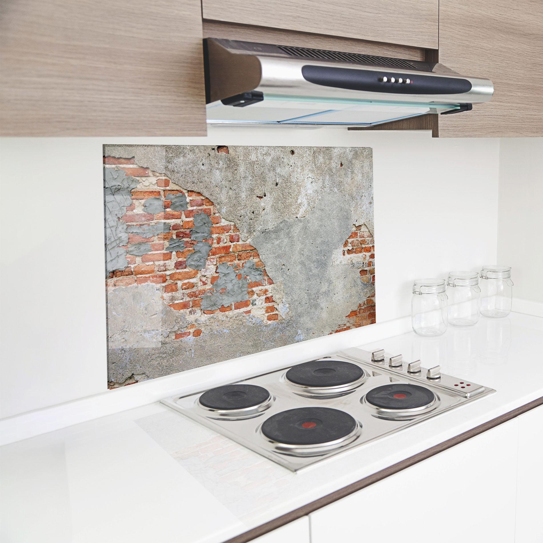 Panou Sticla Bucatarie Vintage Old Bricks 2 mockup 8