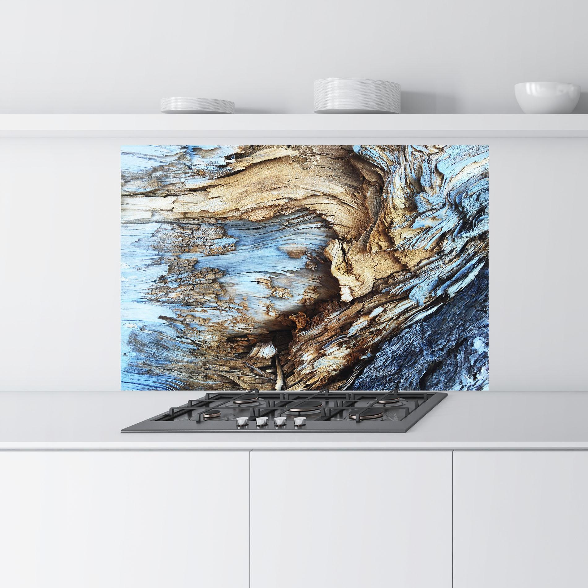 Panou Sticla Bucatarie Abstract Wood Texture mockup 9