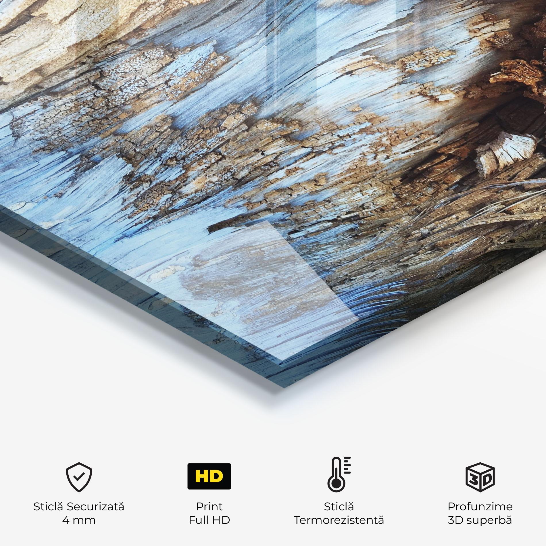 Panou Sticla Bucatarie Abstract Wood Texture mockup 2