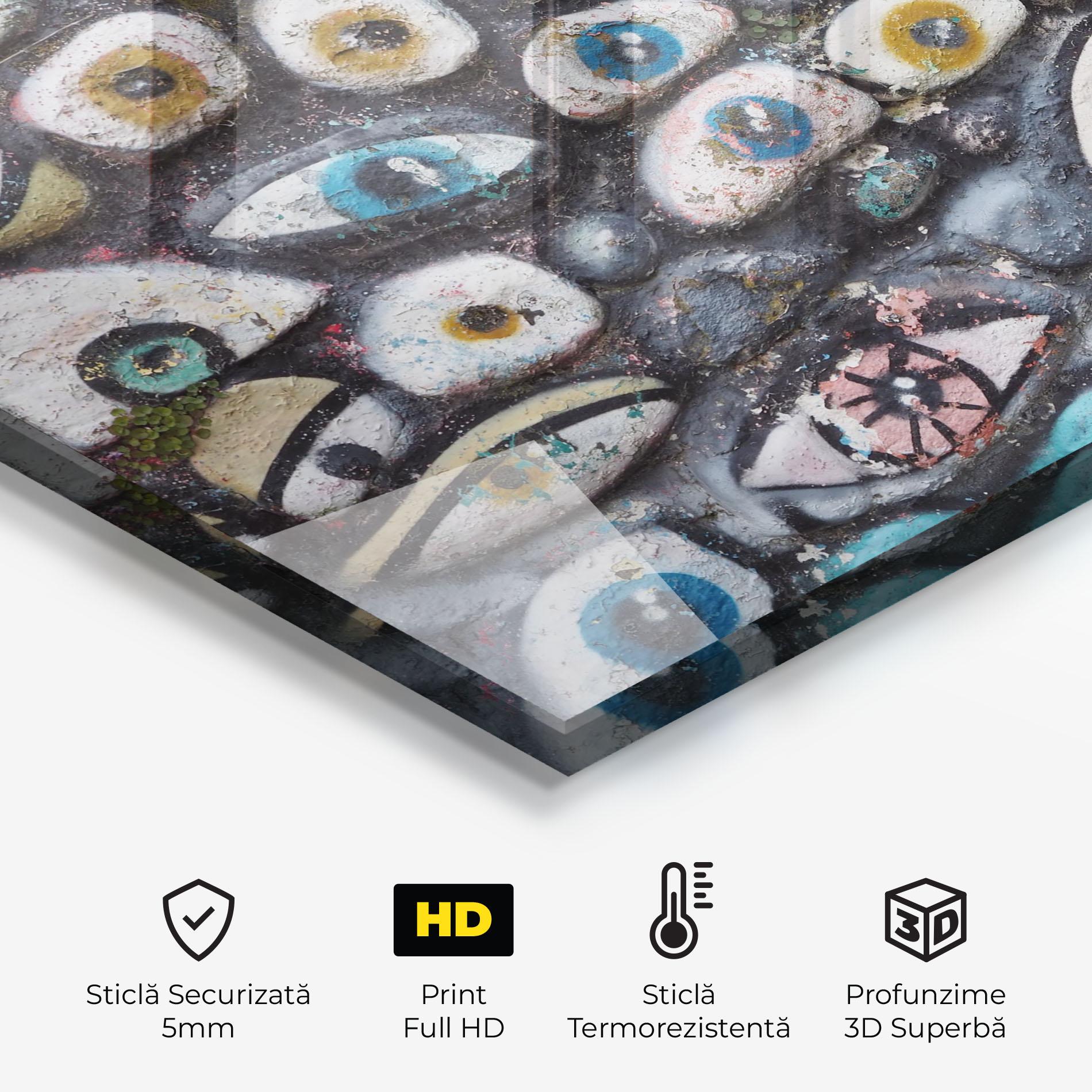 Panou Sticla Bucatarie Eyes On Stones mockup 2