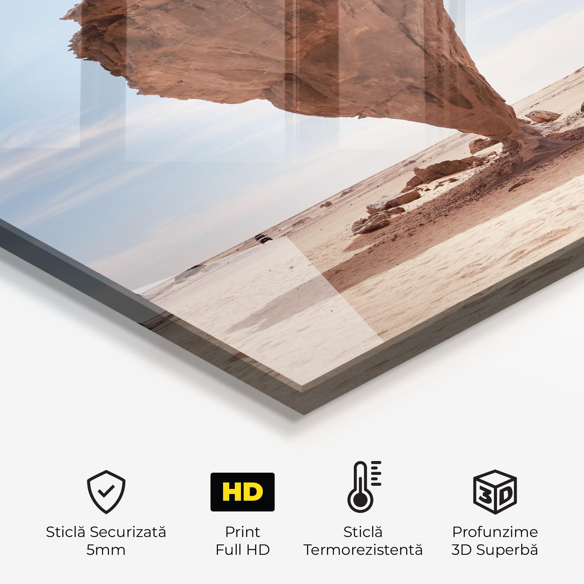 Panou Sticla Bucatarie Stone In Desert mockup 2