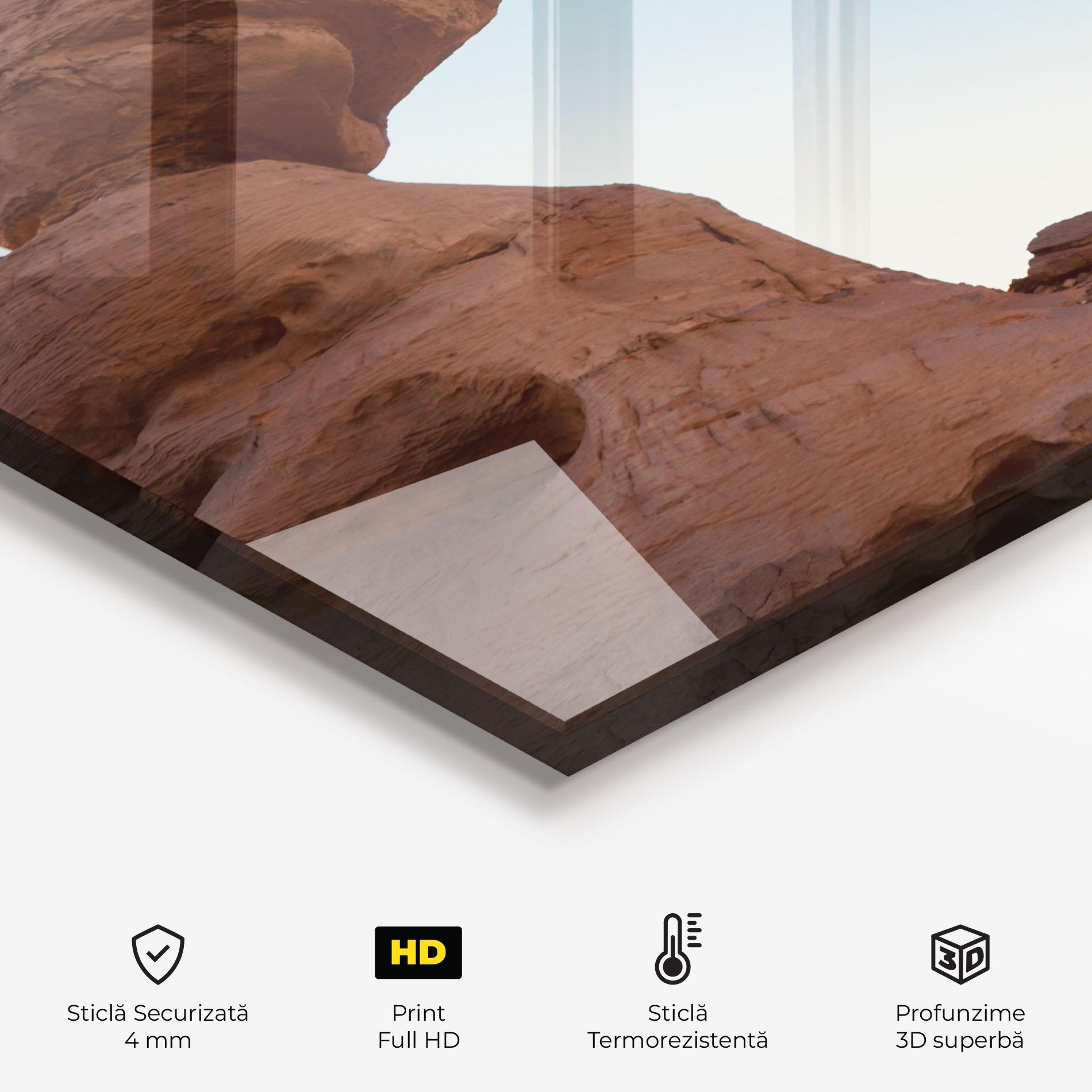 Panou Sticla Bucatarie Arcade In Desert mockup 2