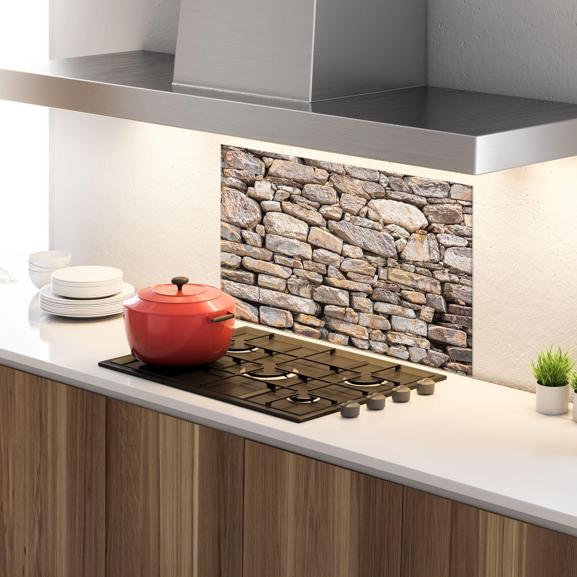 Panou Sticla Bucatarie Rough Stones mockup 4