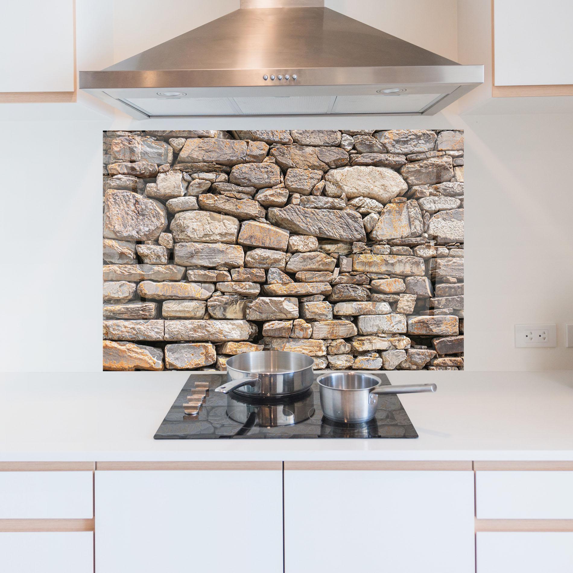 Panou Sticla Bucatarie Rough Stones mockup 5