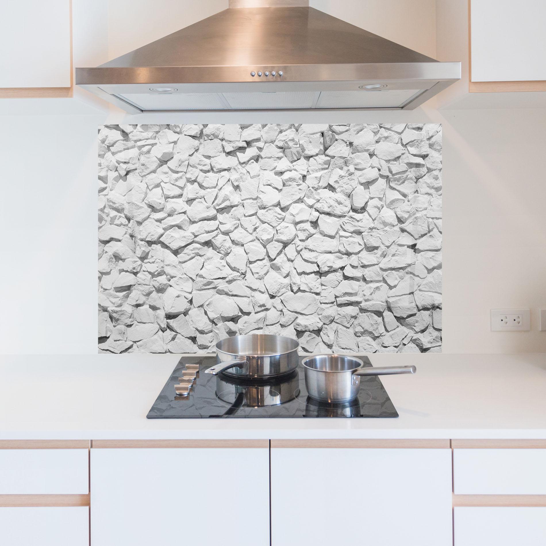 Panou Sticla Bucatarie White Stones mockup 5